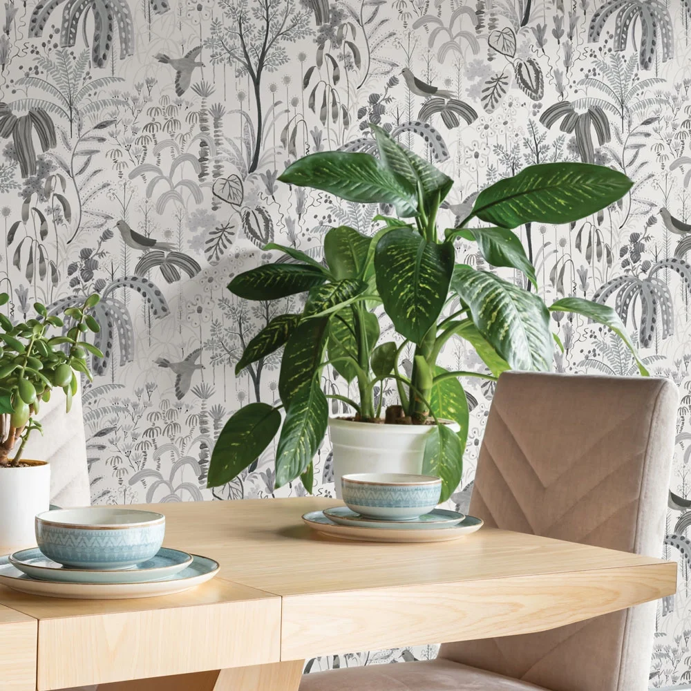 Willow Grey Peel and Stick Wallpaper, 28 sq. ft.
