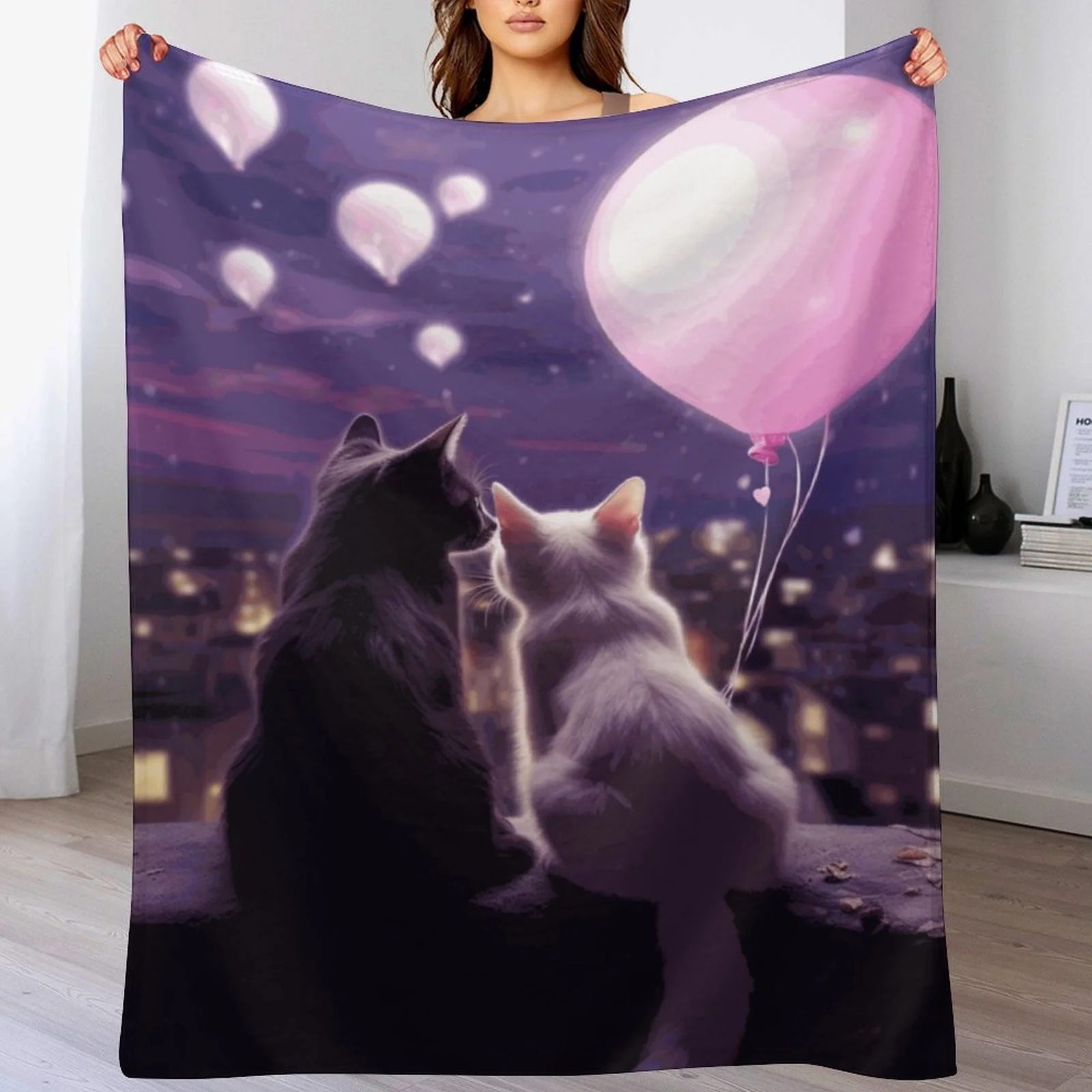 SIfdSeng Cozy Blankets for Women Gift Cotton Cats Blanket Super Soft Flannel All Season Lightweight Living Room/Bedroom Warming Blanket 70X100Cm/100X150Cm Travel Beach Towel Xxl