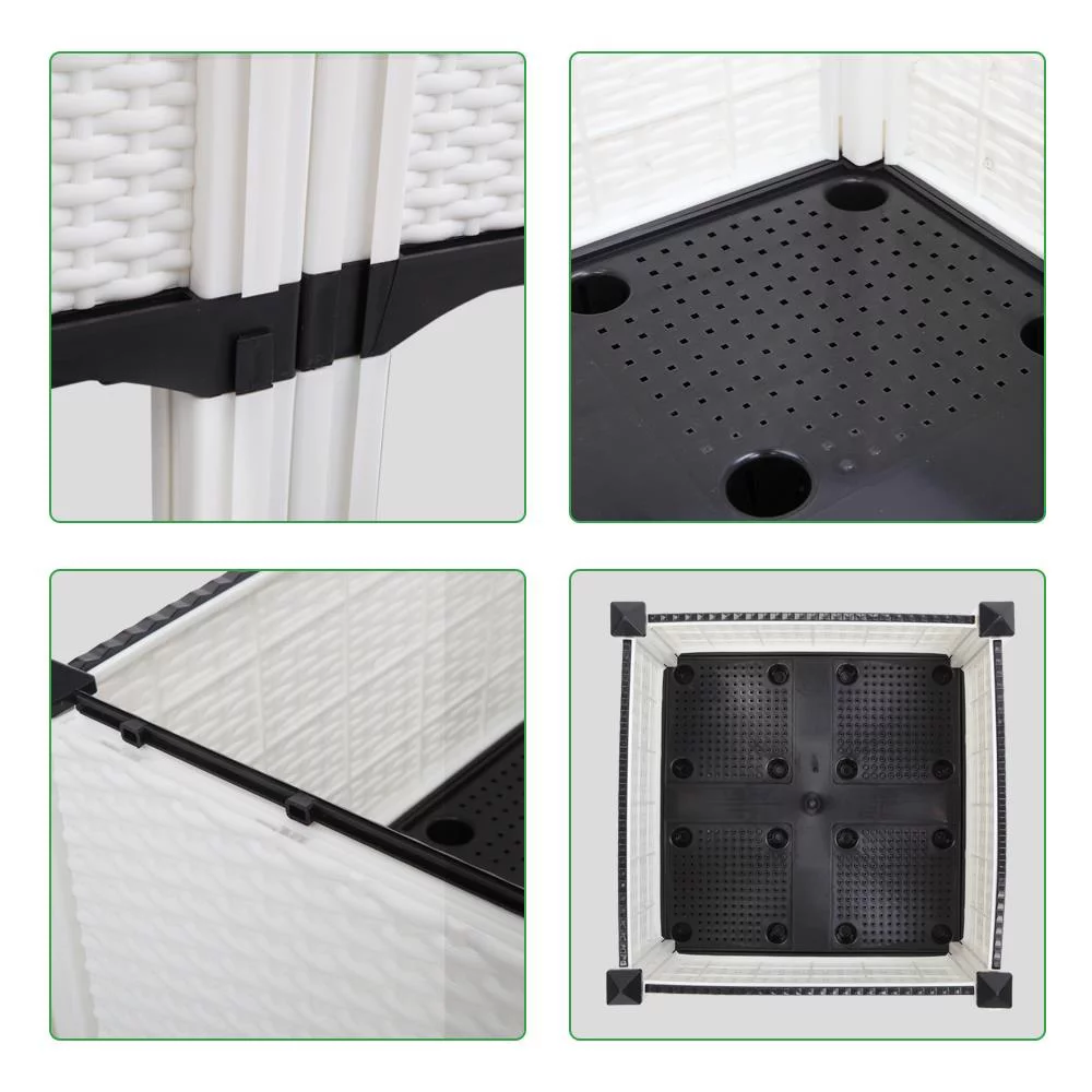 UBesGoo 2 Piece Raised Garden Bed Kit White Free Splicing Planter Box