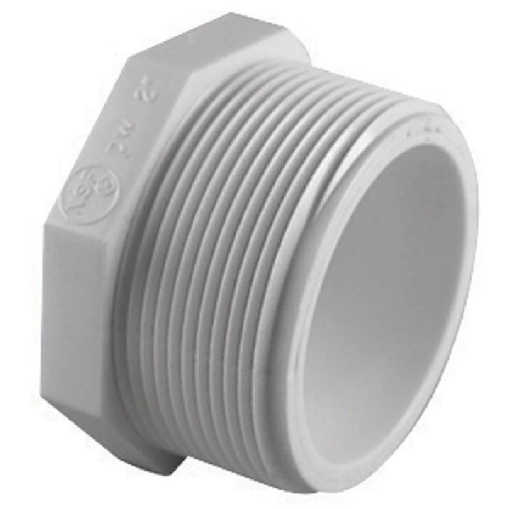 Charlotte Pipe PVC 02113 1400HA Schedule 40 Male Pipe Thread Plug, White, Each