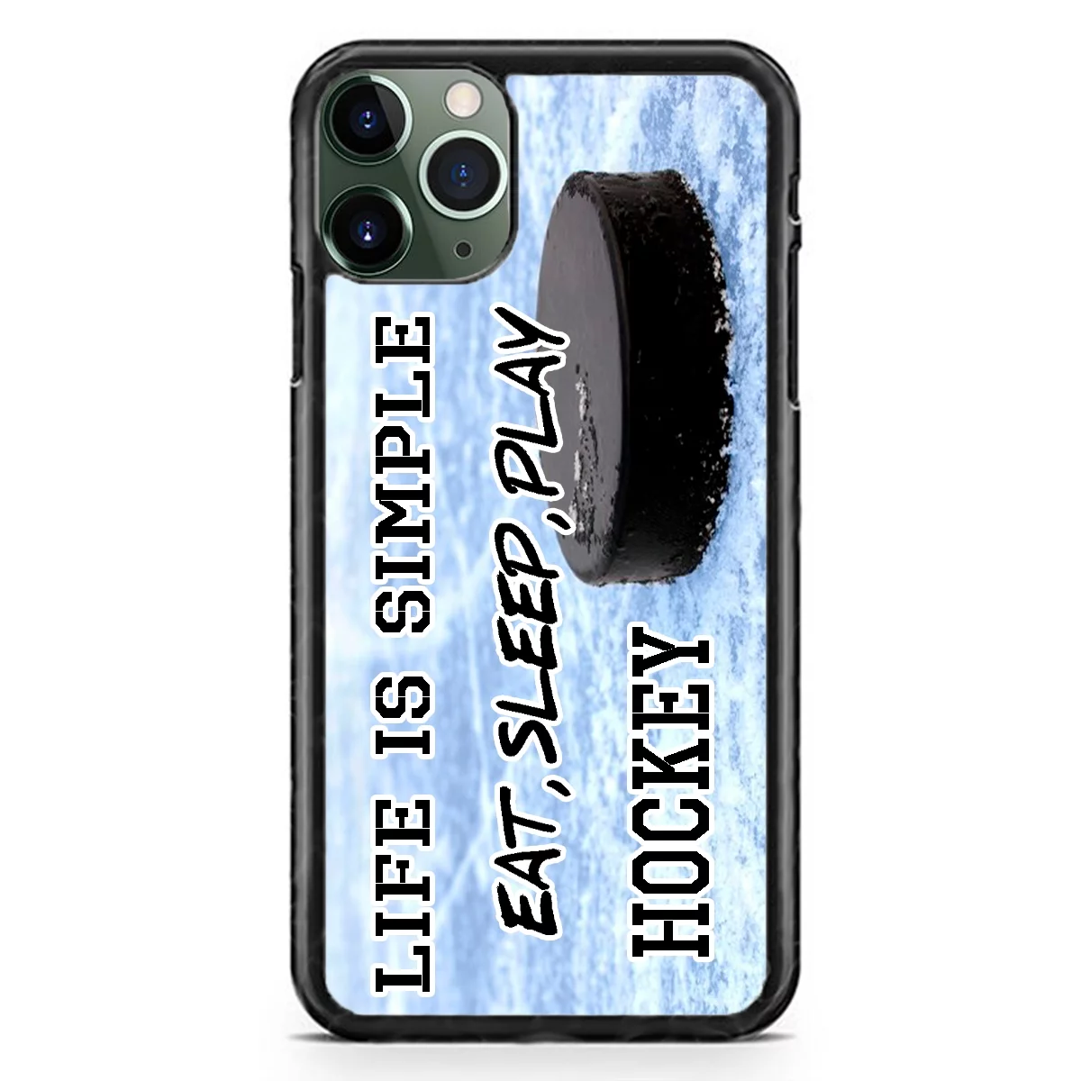 Eat Sleep Play Hockey Sports Phone Slim Shockproof Hard Rubber Custom Case Cover For iPhone 12 Pro Max 11 X Xs XR
