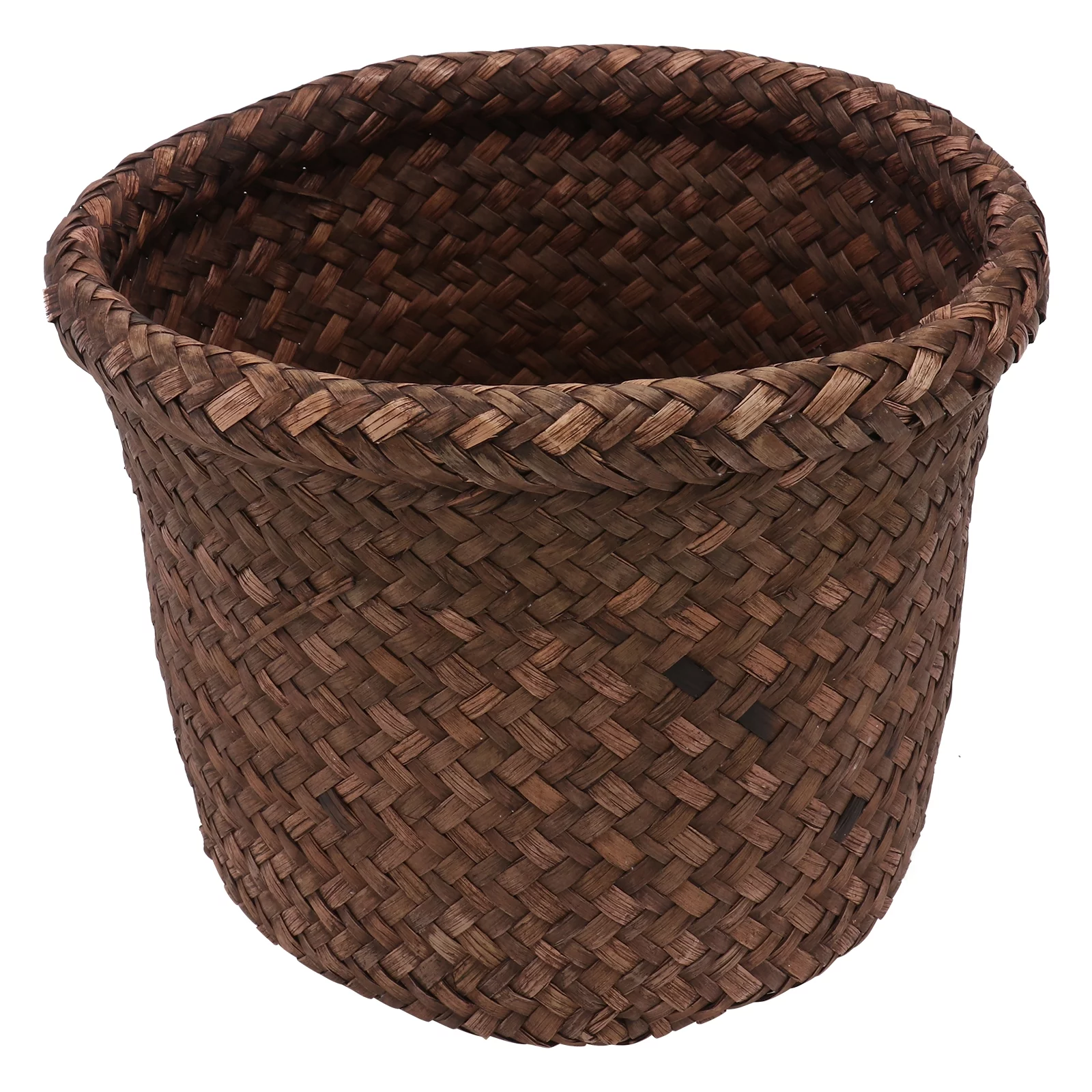Qumonin Vintage Hanging Seagrass Planter Basket for Home Office Garden Decor - 15x12cm