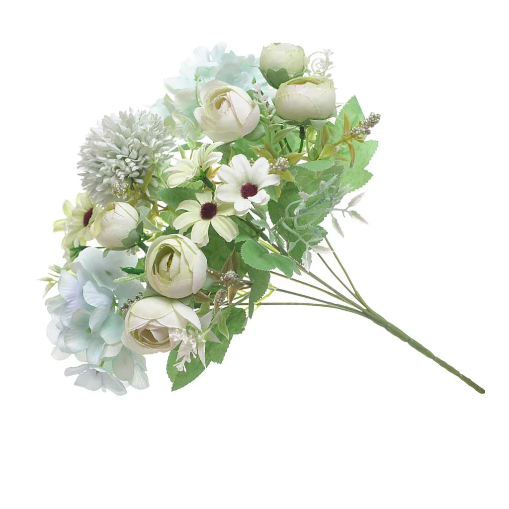 Artificial Flowers, Greenery Shrubs Plants Outdoor Plants Hanging Planter for indoor and outdoor Home Table Wedding Decoration White Green