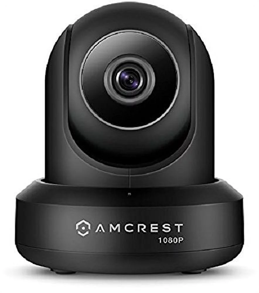 Amcrest ProHD 1080P WiFi Video Monitoring Security Wireless IP Camera with Pan/Tilt, Two-Way Audio, Plug & Play Setup, Optional Cloud Recording, Full HD 1080 - Black