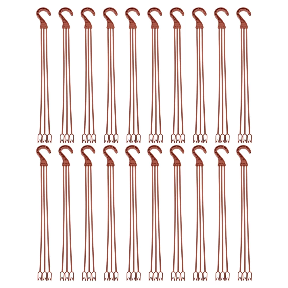 25pcs Plastic Hanging Flower Plant Holders Pots Hanging Hooks for Garden