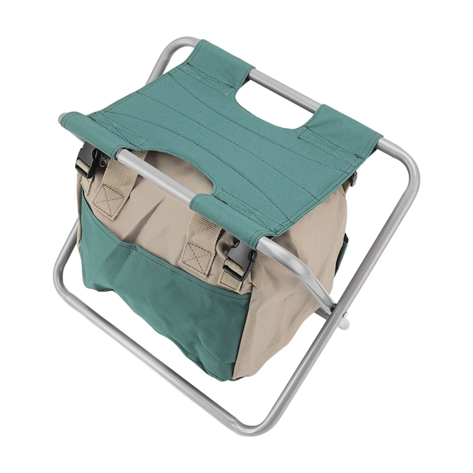 YUMILI Garden Folding Stool Multipurpose Folding Chair Large Capacity Tool Storage Bag for Greenhouse Fishing Camping Travel