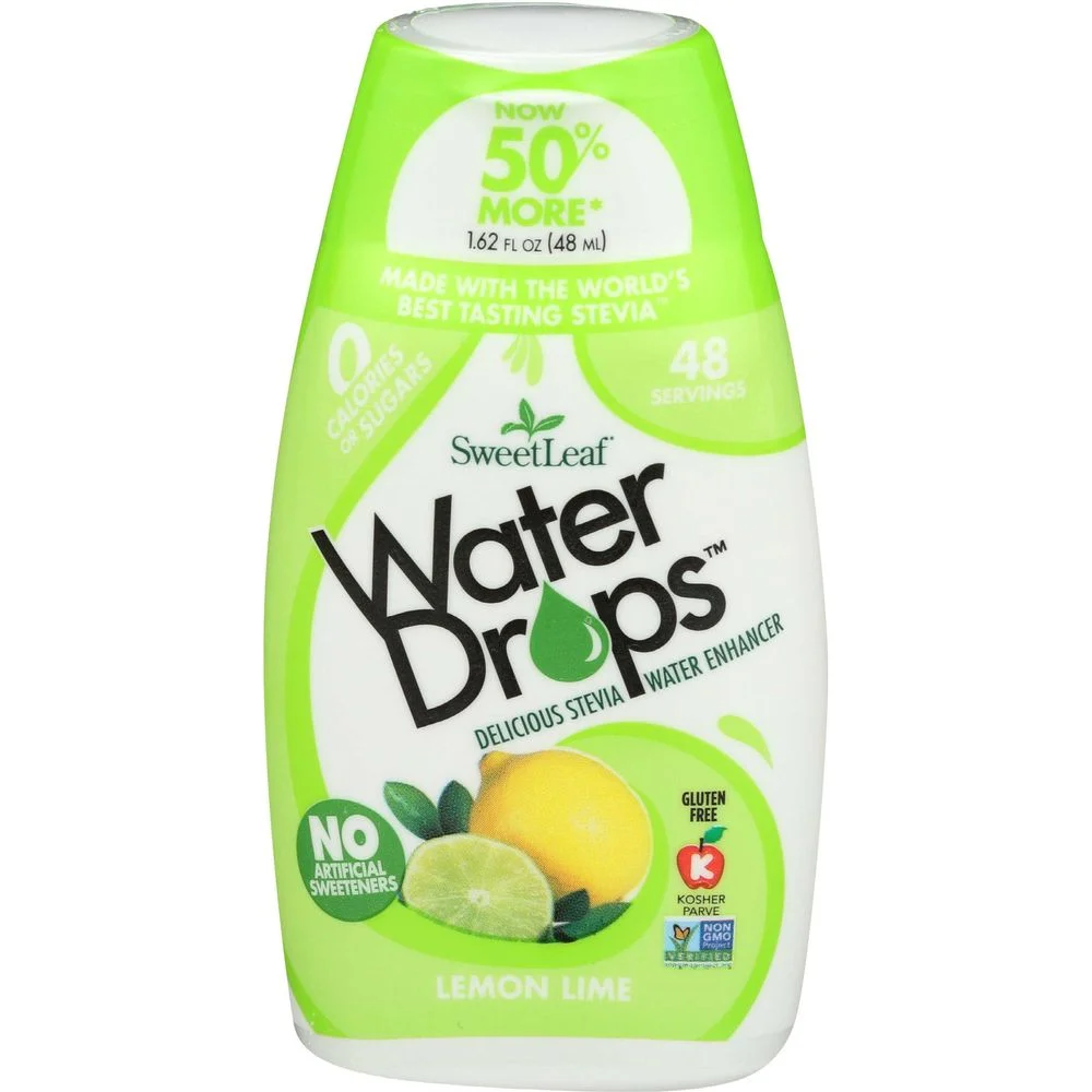 SweetLeaf Water Drops Lemon Lime Stevia Water Enhancer, 1.62 Fluid Ounce -- 12 per Case.