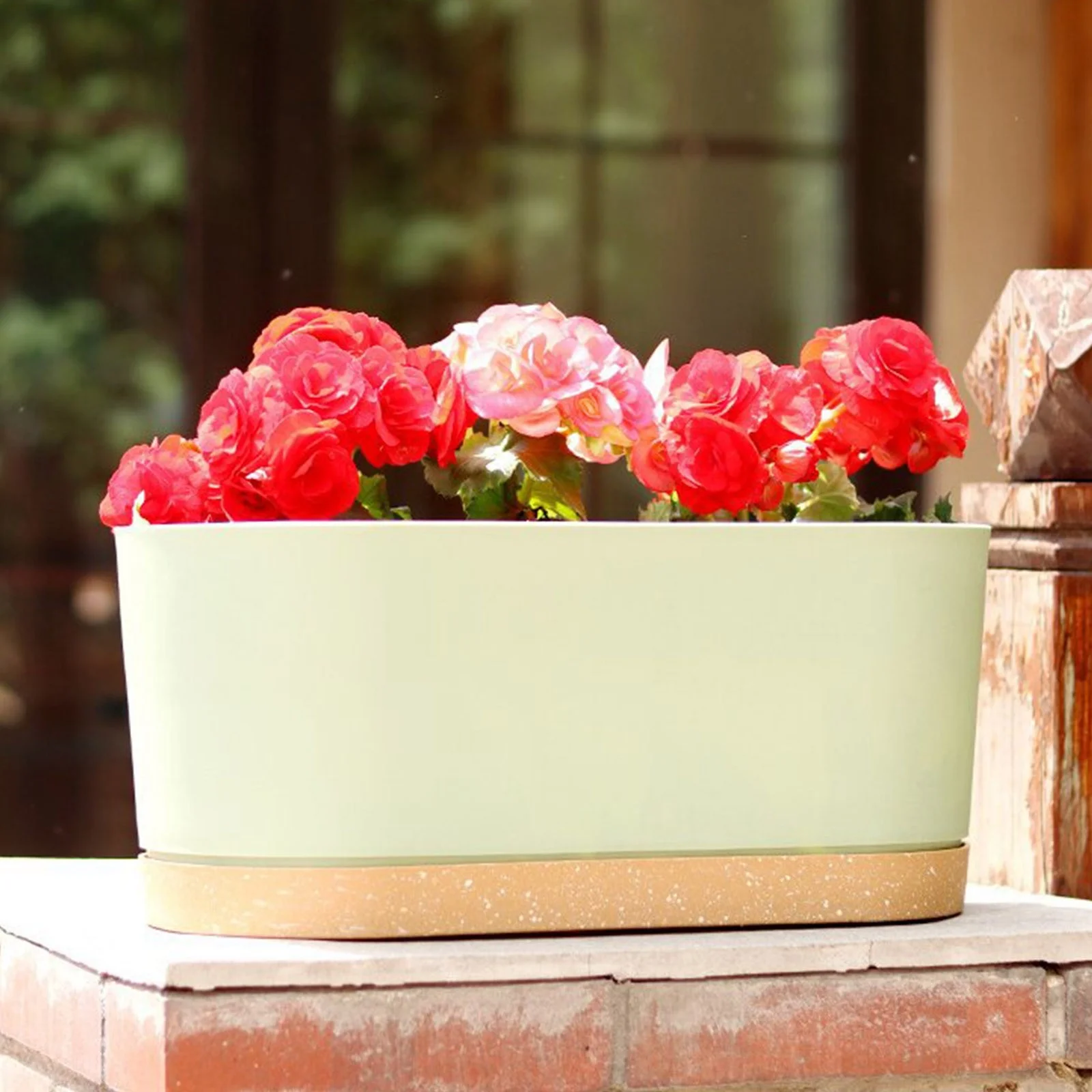 iju7gthy Garden Flags Holder Clip 4th of July Rectangular Planter Planter Vegetable Balcony Planter Simple Planter Bedroom Balcony Living Room Planter