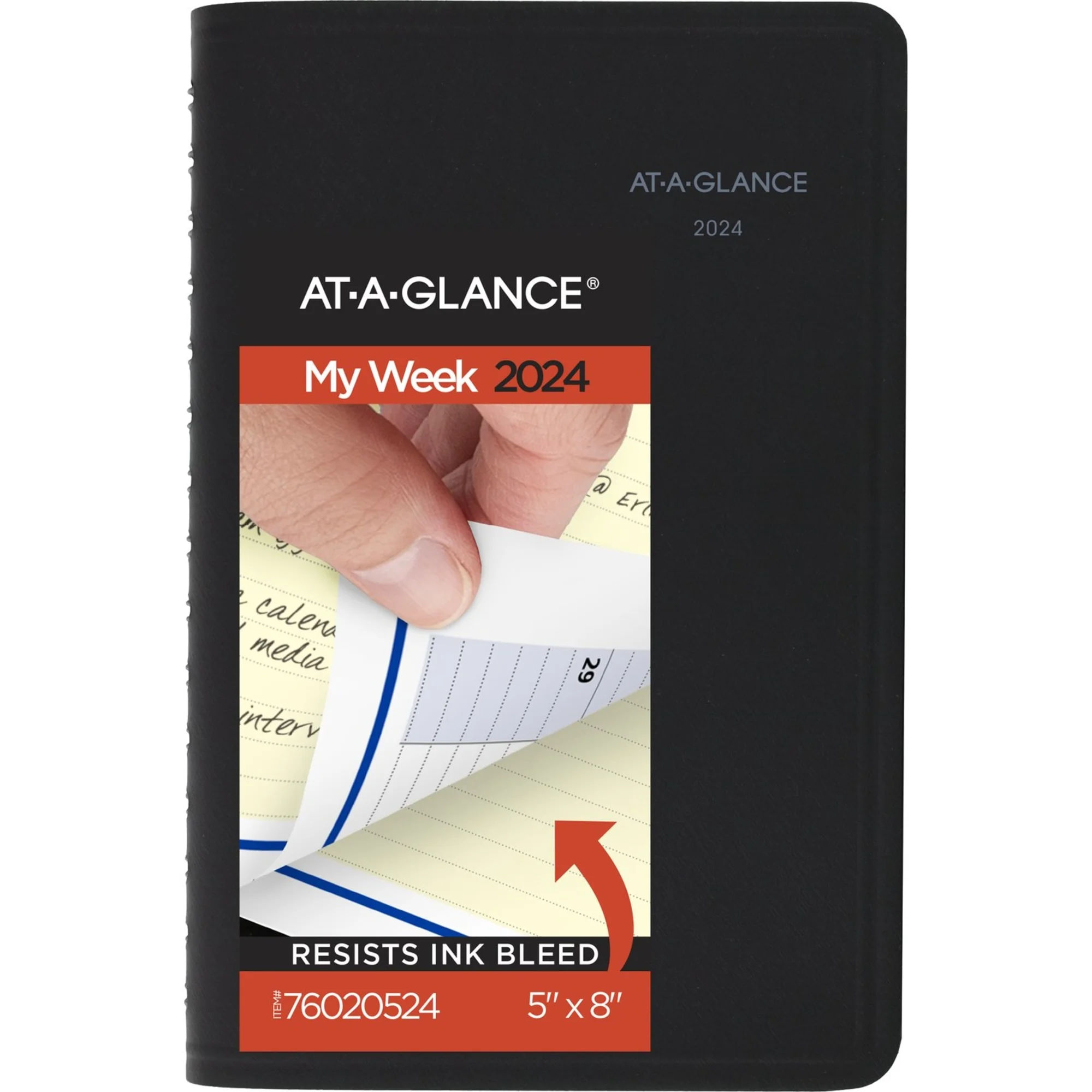 AT-A-GLANCE QuickNotes 2024 Weekly Monthly Appointment Book Planner Black Small