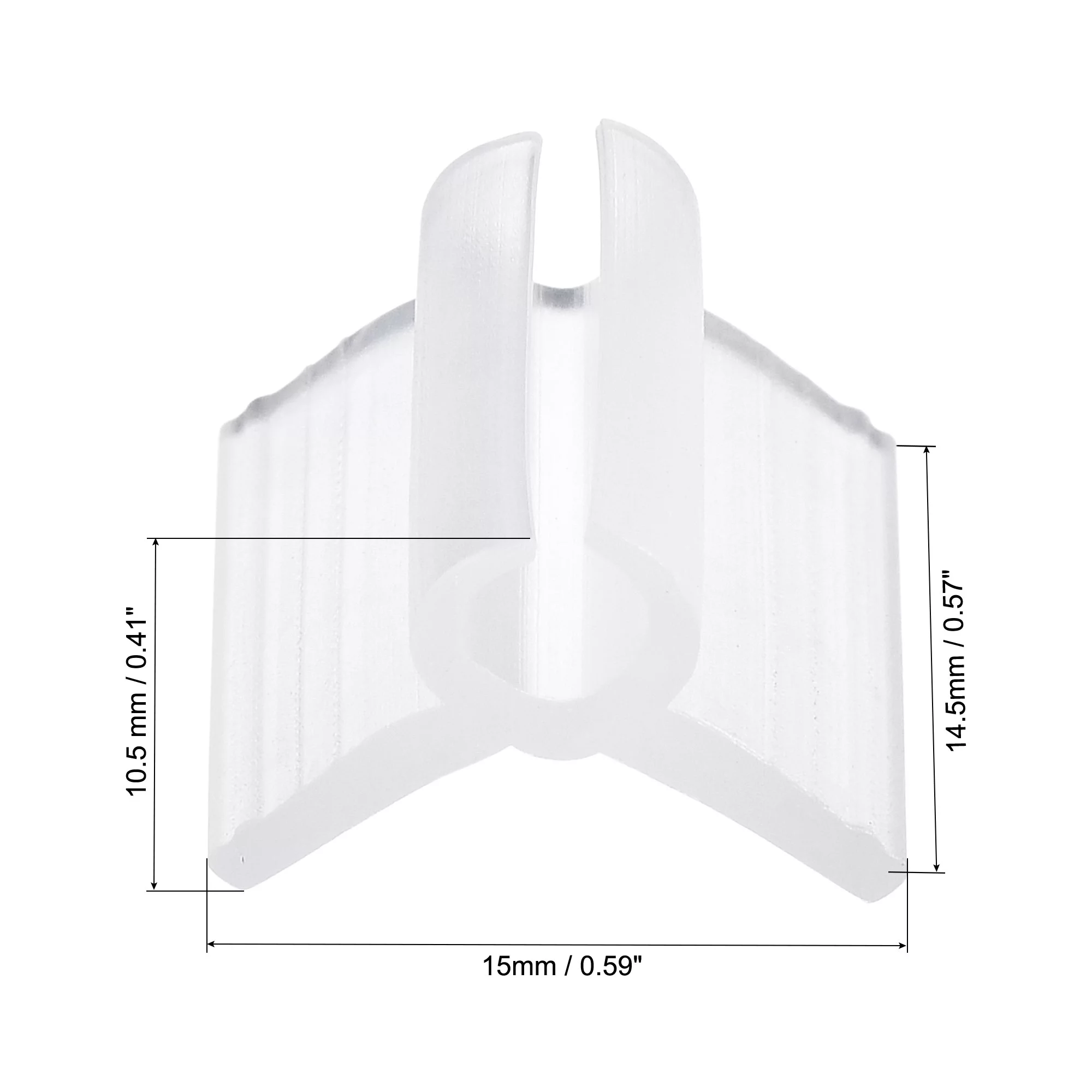 Uxcell PE Grafting Clips 4mm for Garden Trellis Greenhouse Clear 25 Pack