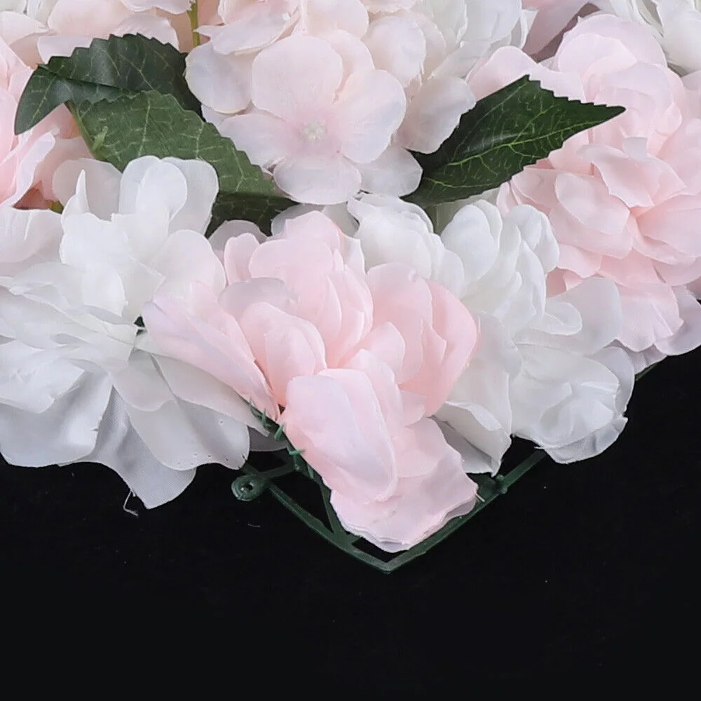 6 Pieces Artificial Flower Wall Panel Wedding Venue Rose Hydrangea Wall 60x40cm