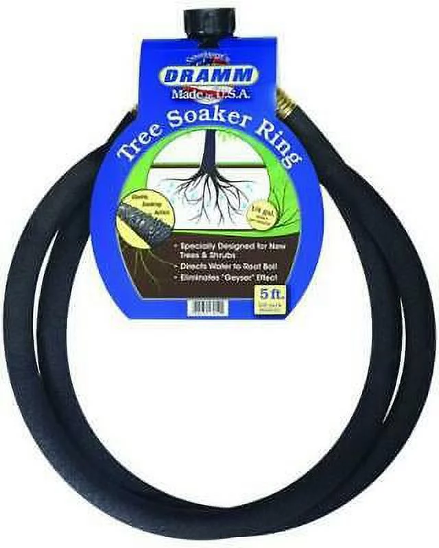 2PK Dramm Colorstorm 5/8 in. Dia. x 5 ft. L Soaker Black Rubber Tree Soaker Ring