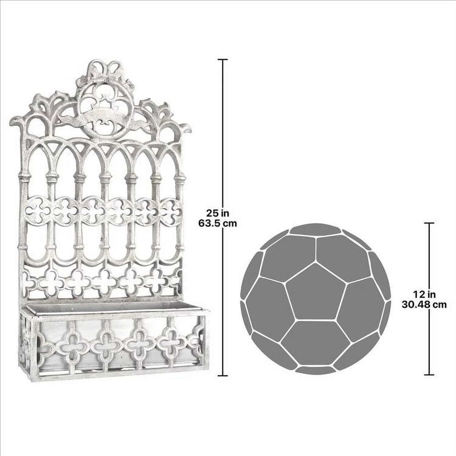 Design Toscano Cast Iron Gothic Revival Flower Box