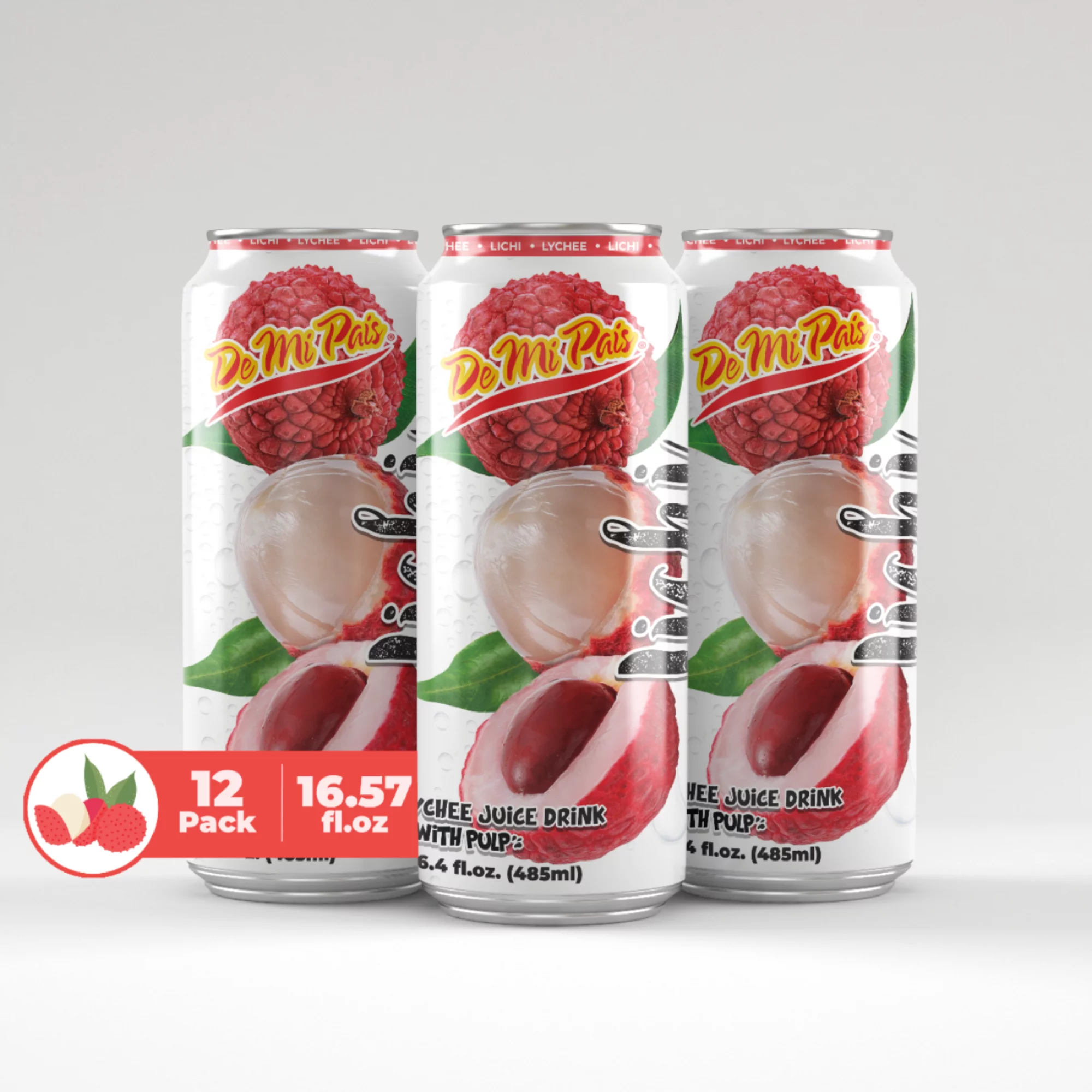 De Mi Pais Canned Lychee Fruit Juice 12-Pack
