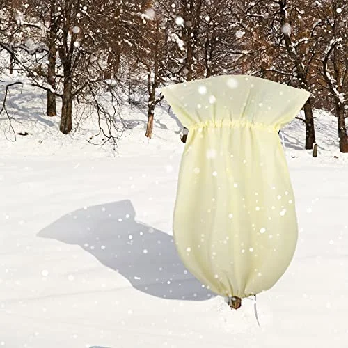 3 Pack Winter Tree Cover Plant Covers Freeze Protection Reusable Plants Jacket with Drawstring and Zipper Frost Blankets for Outdoor Trees