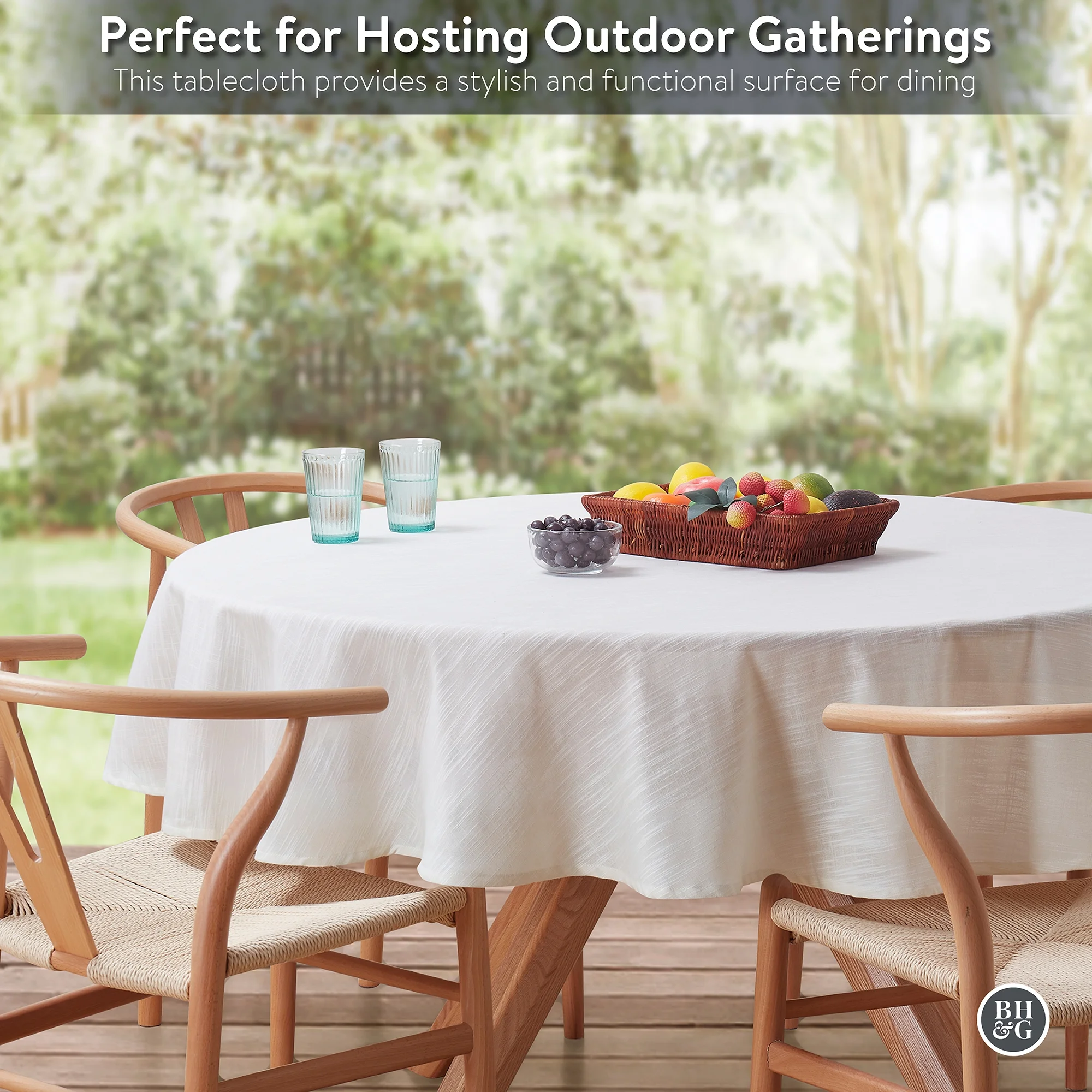 Better Homes and Gardens Fabric Tablecloth, 70