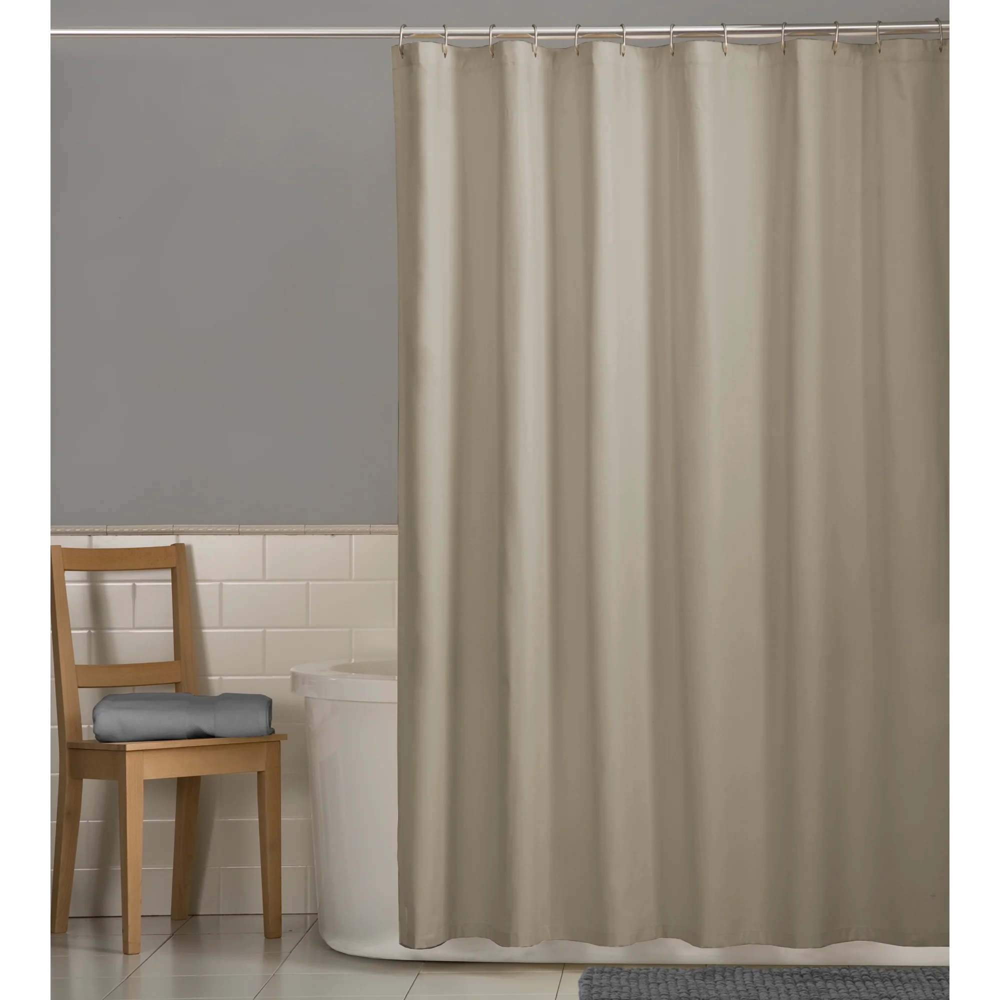 Maytex Water Repellent Fabric Shower Curtain or Liner