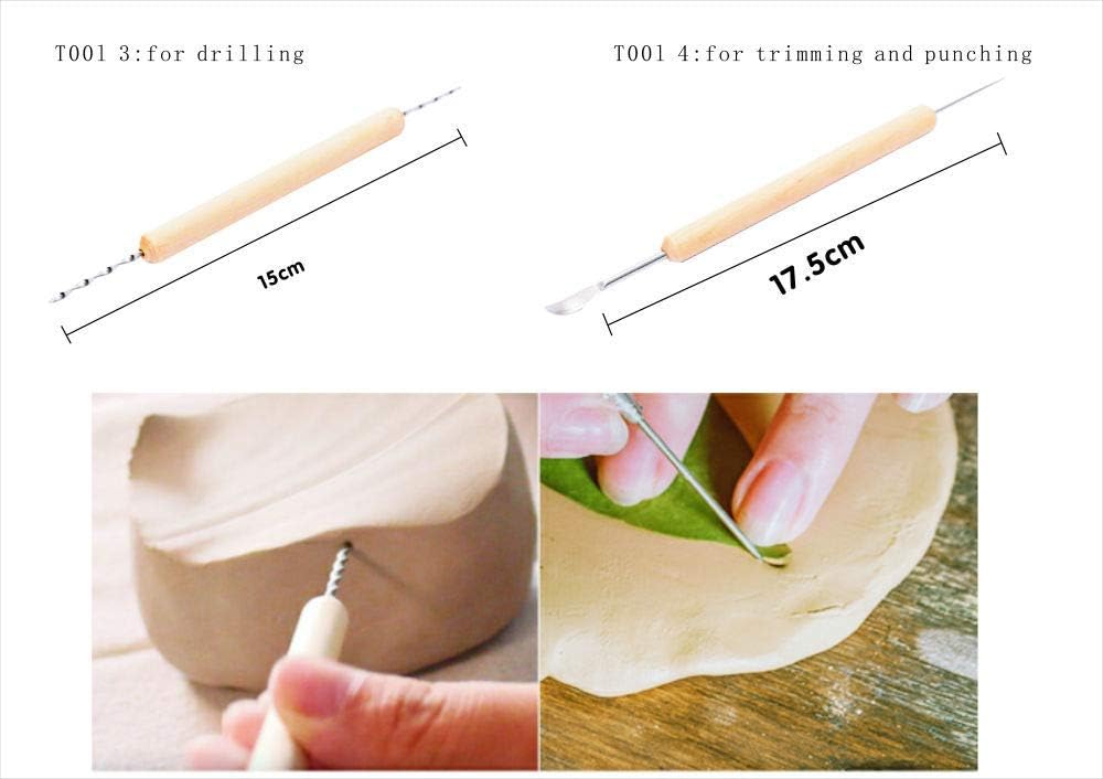 Clay Tools Pottery Tools Clay Sculpting Tools for Kids Polymer Clay Tools Kit Ceramic Tools for DIY Handcraft Modeling Clay Carving Tools Set