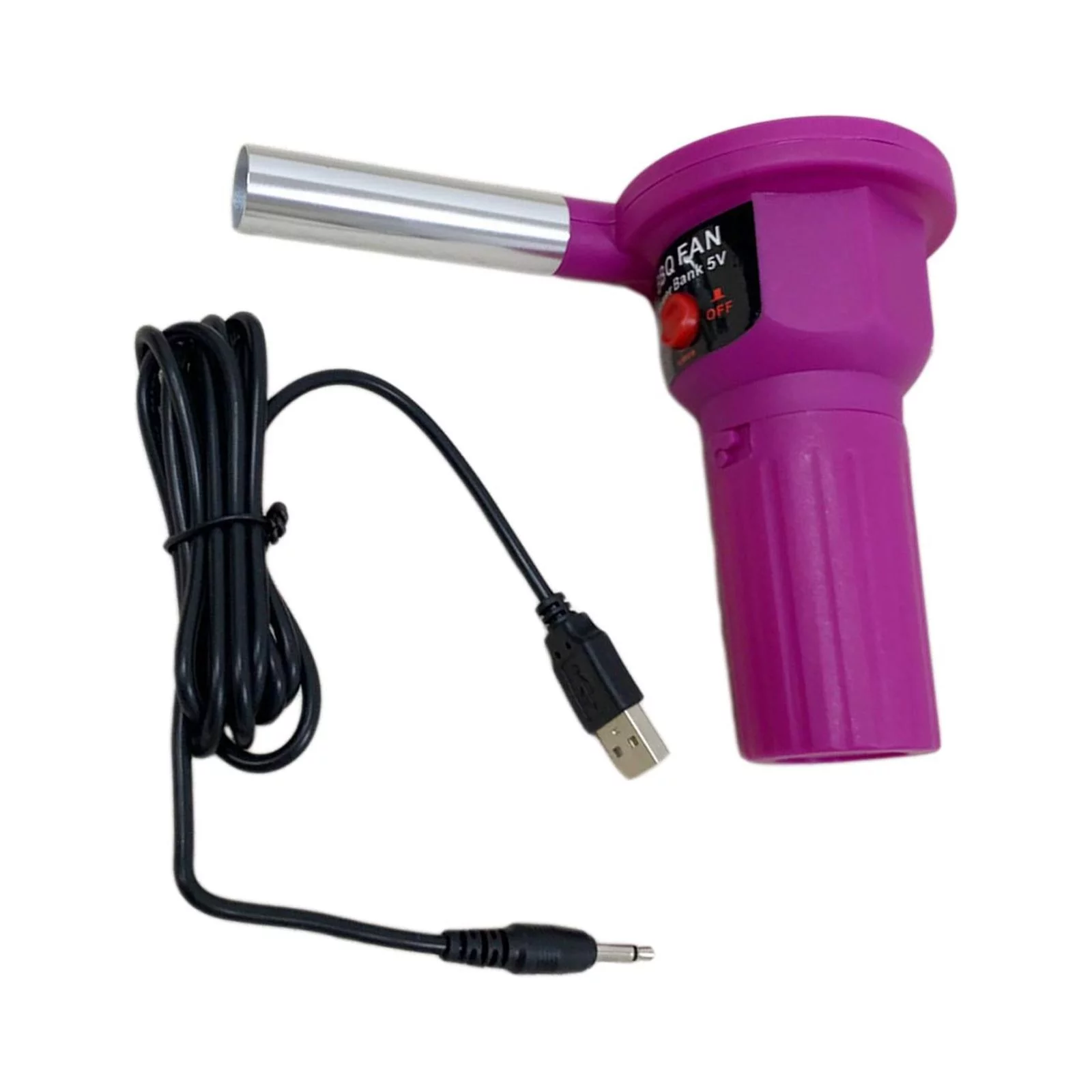 Barbecue Air Blower Barbecue Fire Bellows, Violet Durable Easy to Use 5V BBQ Fan Air Blower , Accessories for Picnic Cook