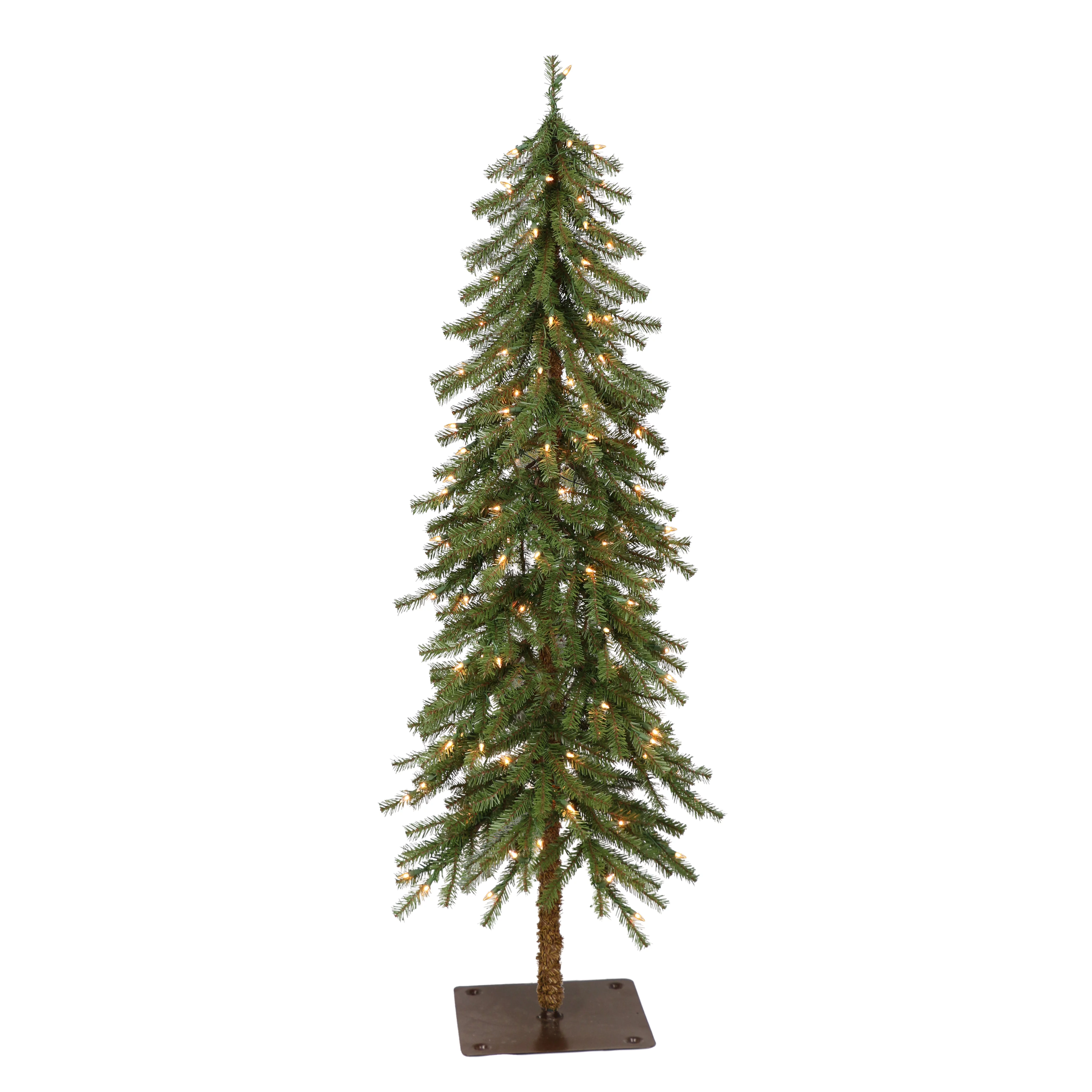 Pre-Lit 4' Alpine Artificial Christmas Tree with 100 Lights, Green