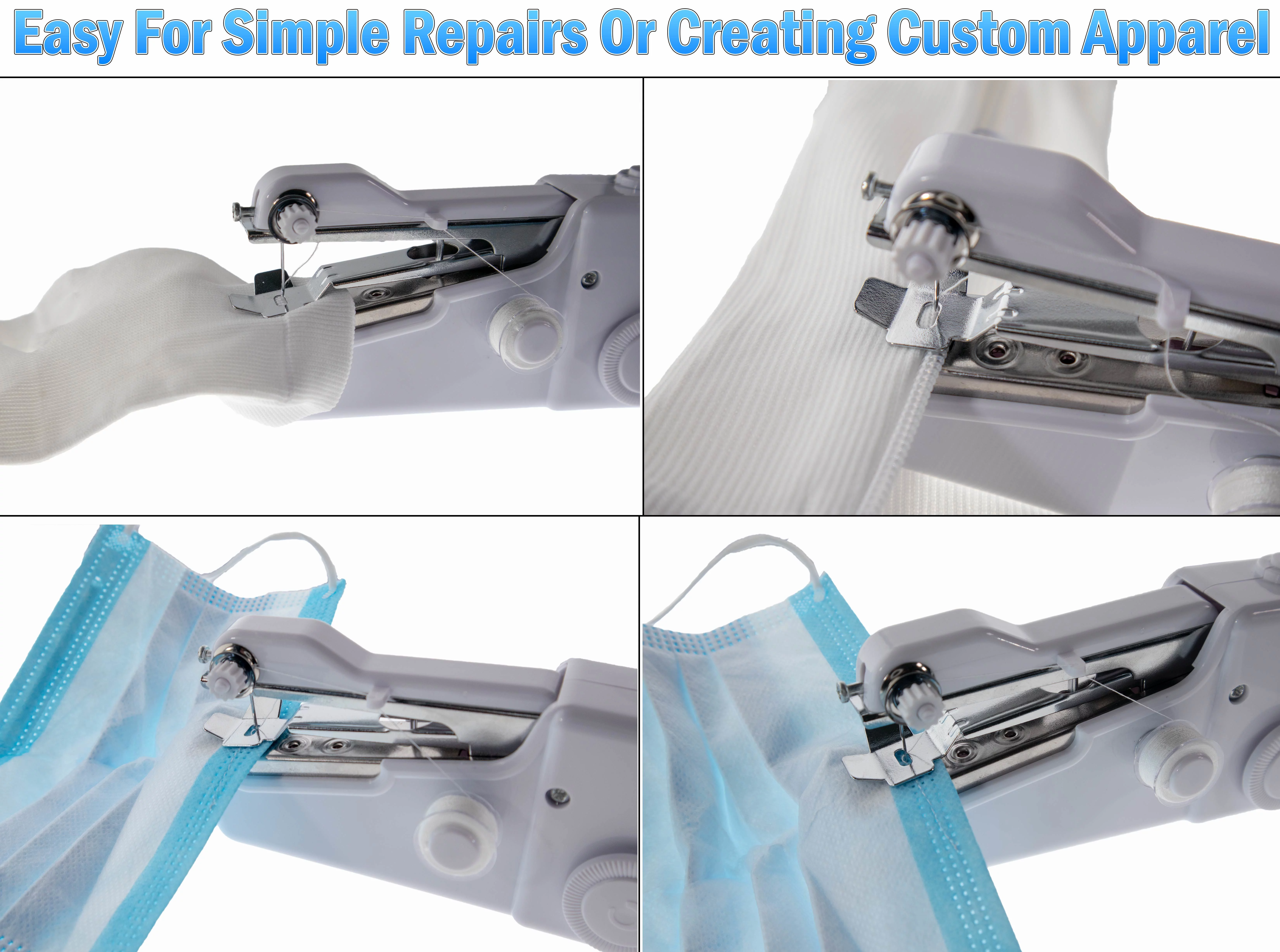 Portable Hand Held Sewing Machine - Stitch Sew For Quick Handy Household Cordless - Handheld Electric Sewing Machine