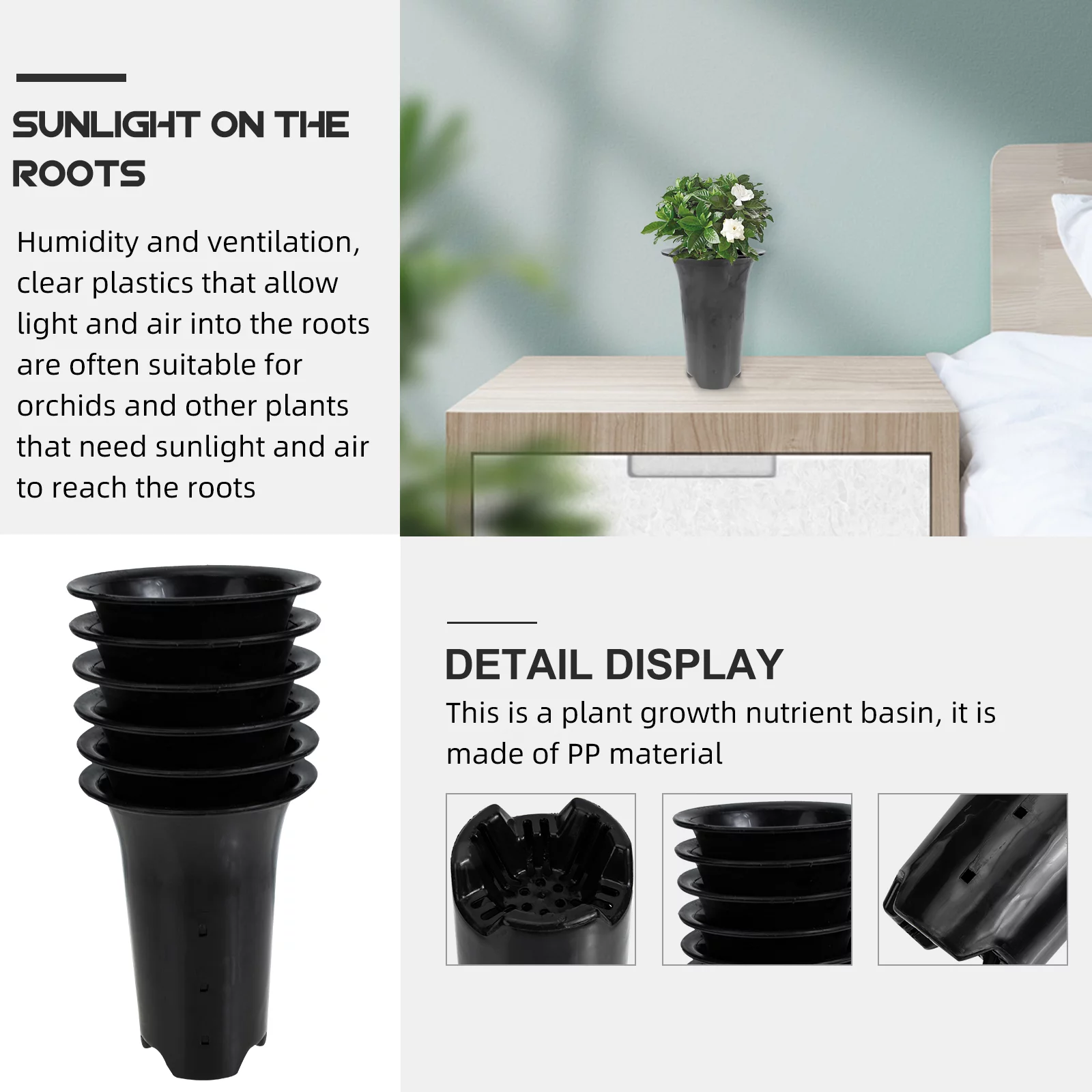 6 Pcs Special Pot for Orchids Pots Plants Planter Planting Flowerpots Nursery Pp