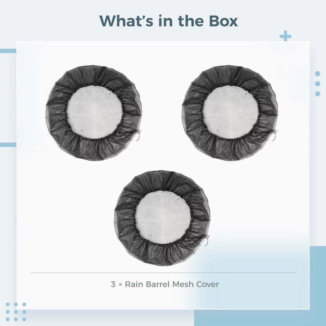 Water Collection Buckets Cover: 3PCS Rain Barrel Netting Screen Rain Barrels Net