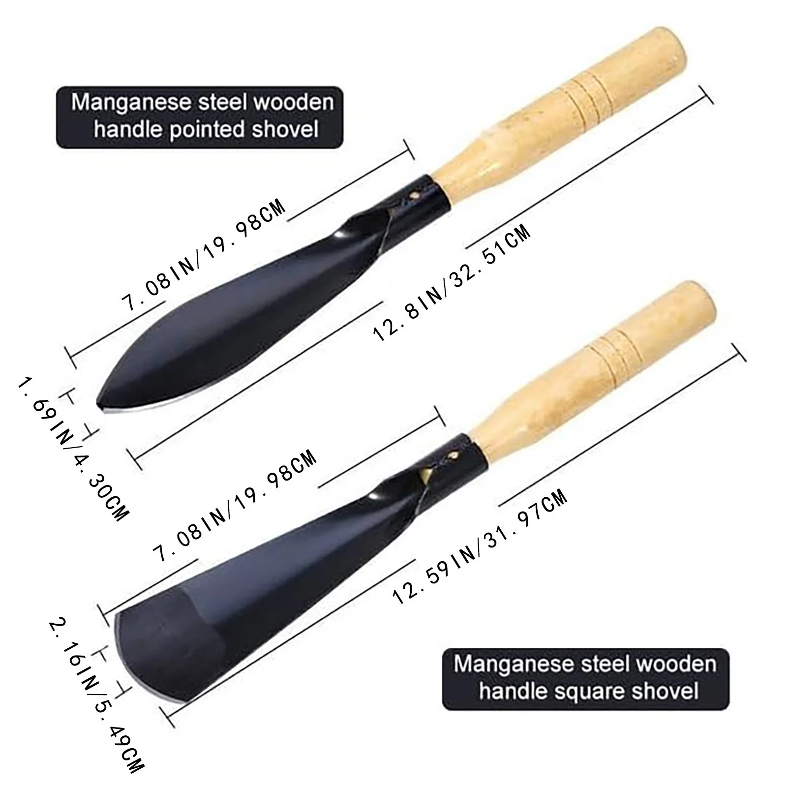 MOQIN Small Garden Shovel, Heavy Duty Gardening Hand Trowel, Spade Shovel Rake for Garden Plants Care House Plants Flower Pot Cactus Vegetables Plant Tool