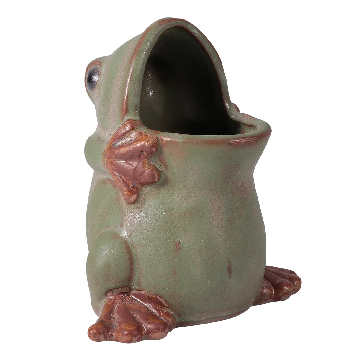 Gongxipen 1pc European Style Vintage Antique Succulent Plant Holder Desktop Planter Table Flowerpot Succulent Pots Flower Pot Succulent Container for Home (S Green)