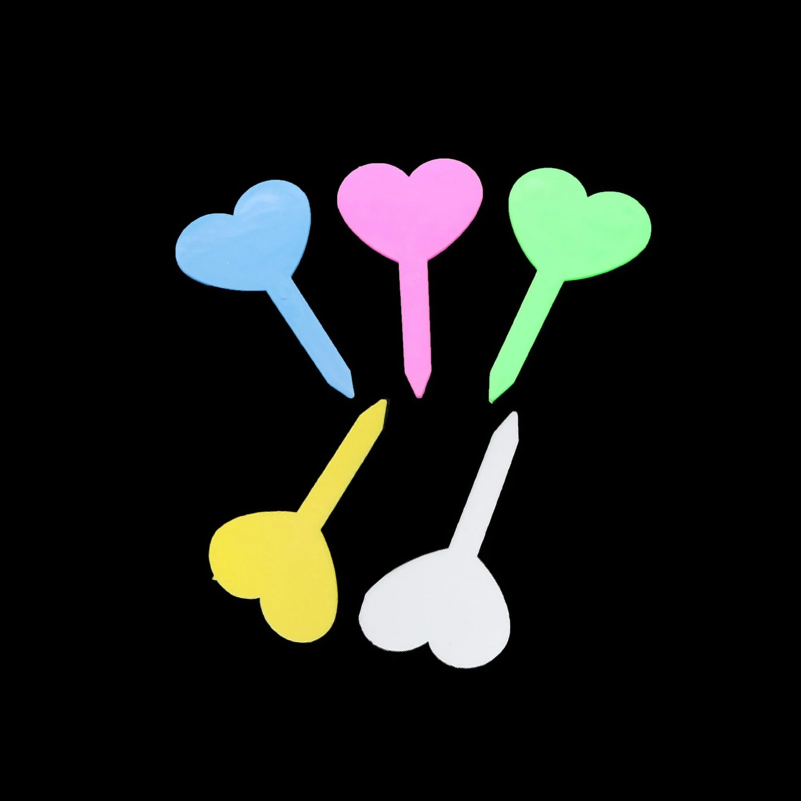 500pcs Heart-shaped Label Crafts Garden Seedlings Flowers And Potted Plants Cultivation Signage Classification And Marking Tools