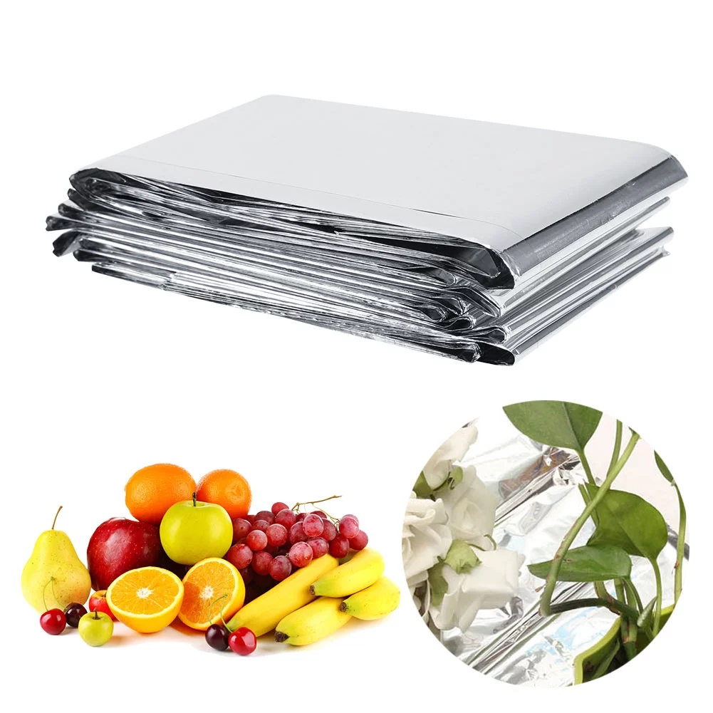 210 X 120cm Silver Plant Reflective Film Covering Sheets For Garden Greenhouse Covering Foil Sheets, Effectively Increase Plants Growth, 100% Environmentally Safe
