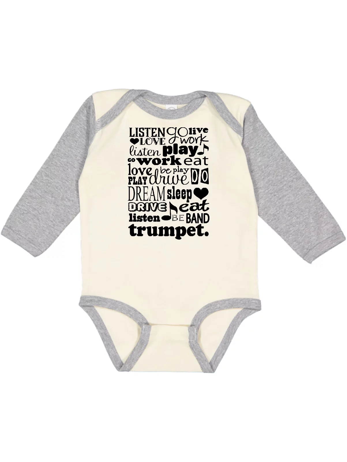 Inktastic Trumpet Marching Band Gift Boys or Girls Long Sleeve Baby Bodysuit