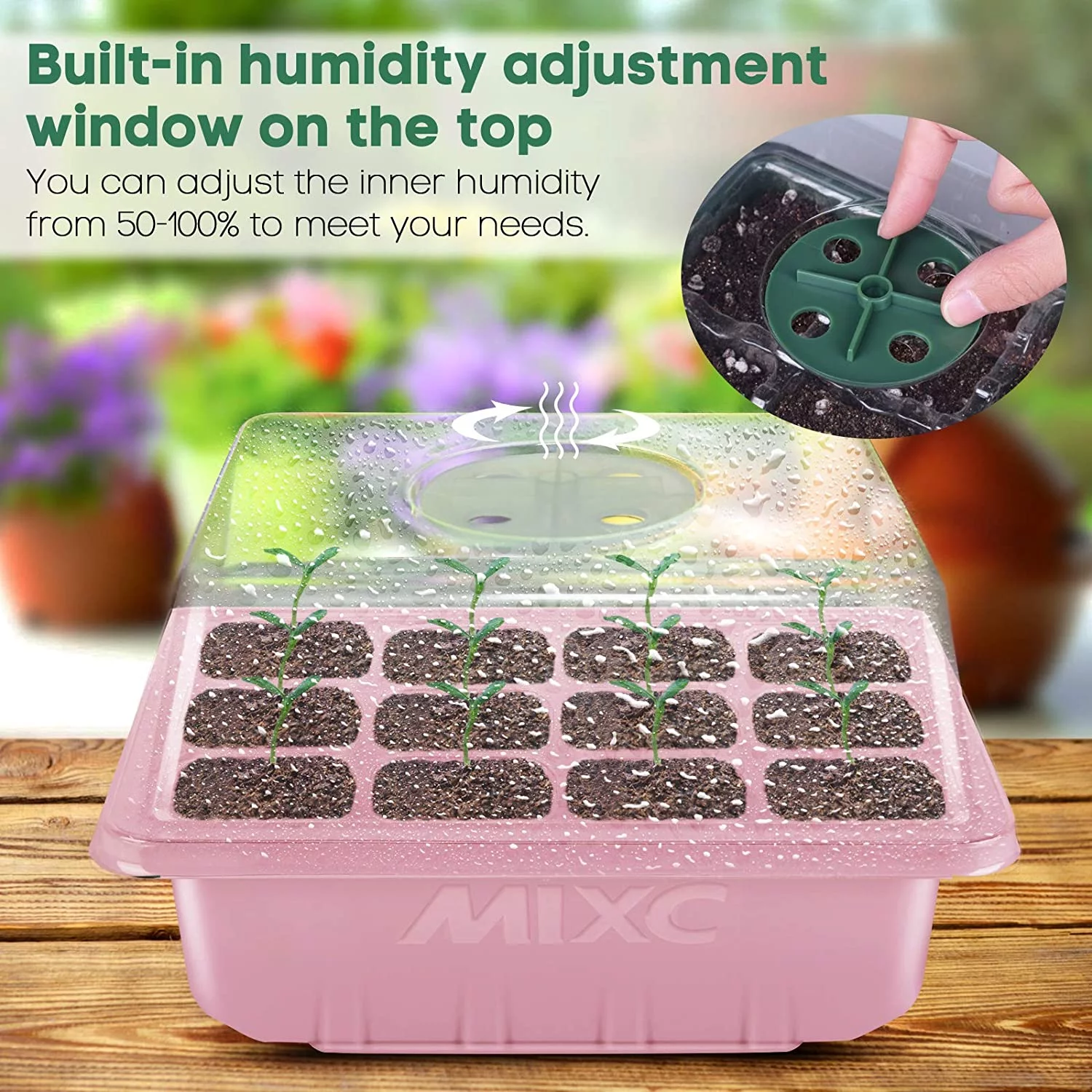 10 Packs Seed Starter Tray ，Seed Starter Kit with Humidity Dome (120 Cells Total Tray) Seed Starting Trays Plant Starter Kit and Base Mini Greenhouse Germination Kit for Seeds Growing Starting