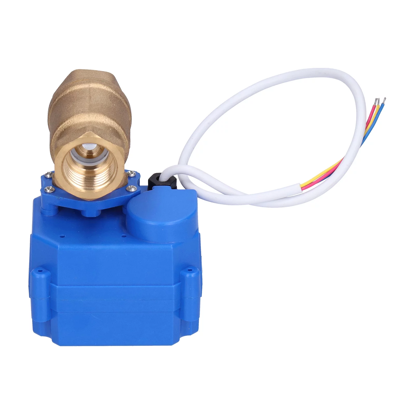 Goldmeet Motorized Ball Valve DN15 Brass Mini Electric Hydraulic Pipe Fittings with Indication DC9‑24V