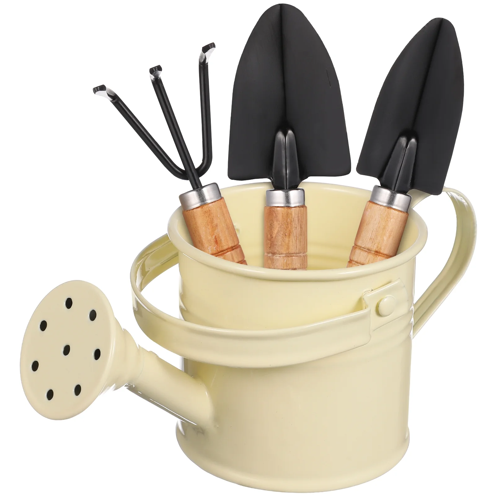 Gardening Tools Watering Pot Flower Can Household Metal Small Child Iron Wooden