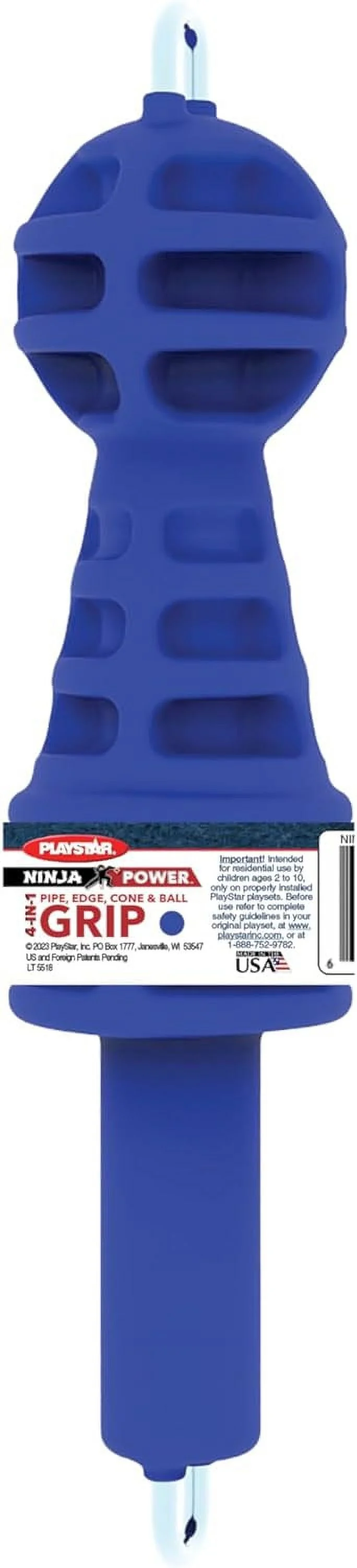 PlayStar Ninja Power 4-in-1 Blue Grip PS 5020 Swing Set Accessory for Wooden Play Sets