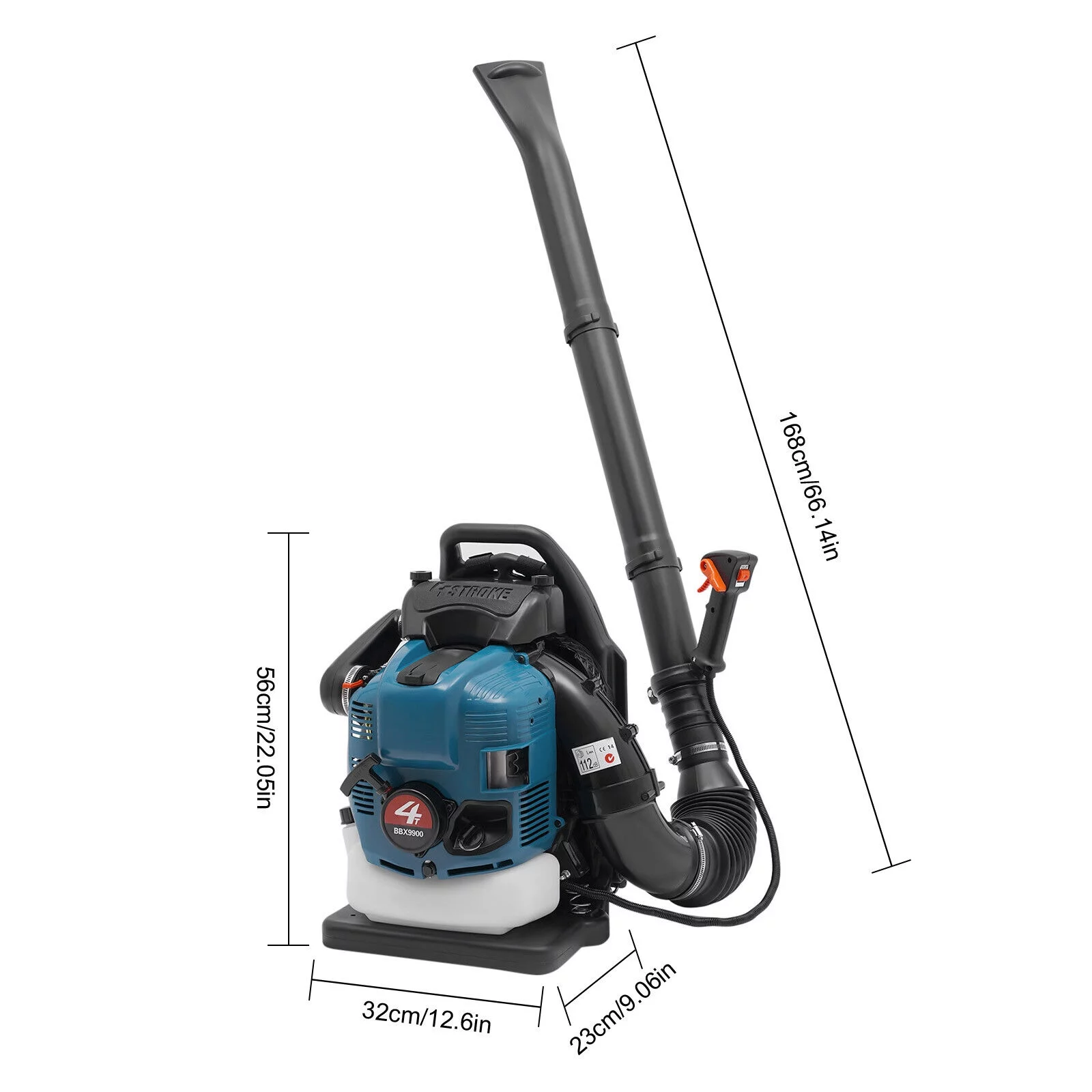 Miumaeov 75.6cc 4 Stroke Commercial Gas Powered Grass Lawn Blower Backpack Leaf Blower