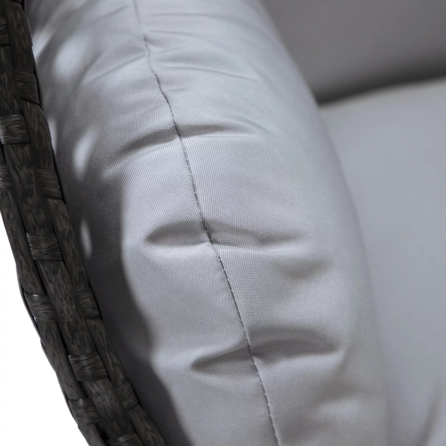 Maykoosh Earthy Elements Charcoal Wicker Hanging Egg Swing Chair