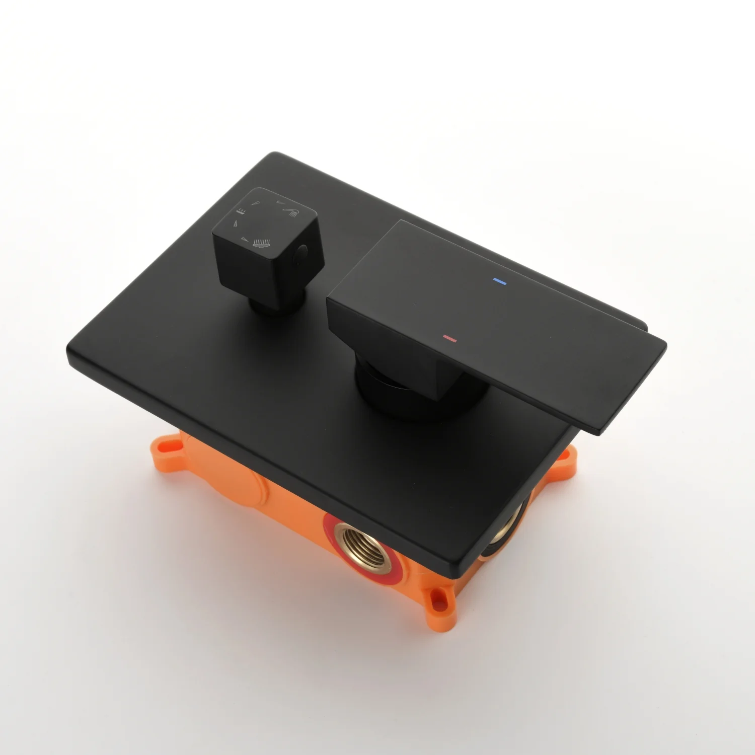 JHOOTUUO 3 Way Outlet  Solid Brass Shower Diverter Valve Mixer Rough-In Shower Handle Valve Kit Replacement