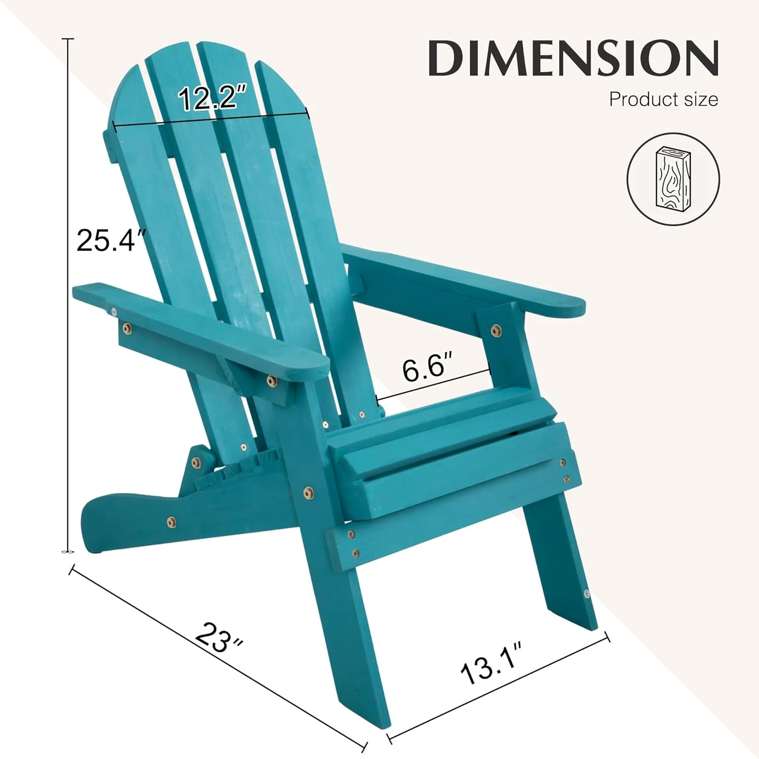 Kids Adirondack Chair, Outdoor Wooden Accent Toddler Adirondack Chair, Folding Adirondack Chair, Comfortable Kids Fire Pit Lounge Chairs for Yard, Garden, Patio