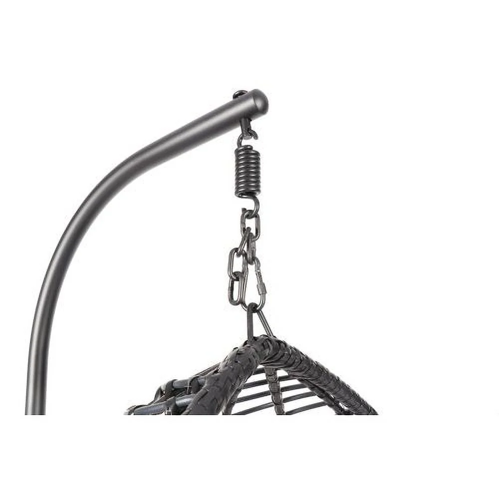 Swing Egg Chair With Stand, High-Quality Modern Design, 37.4x37.4x76.77 (Red)