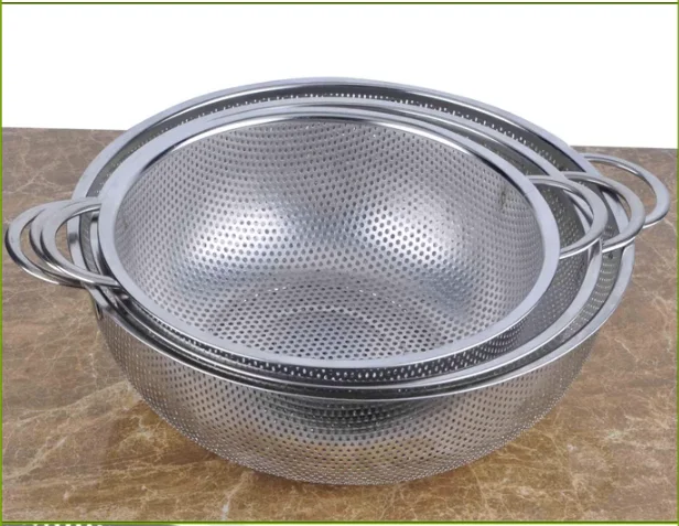 Cheefull 3 Pack Stainless Steel Colander Sieves(1-Quart, 2.5-Quart and 4.5-Quart)