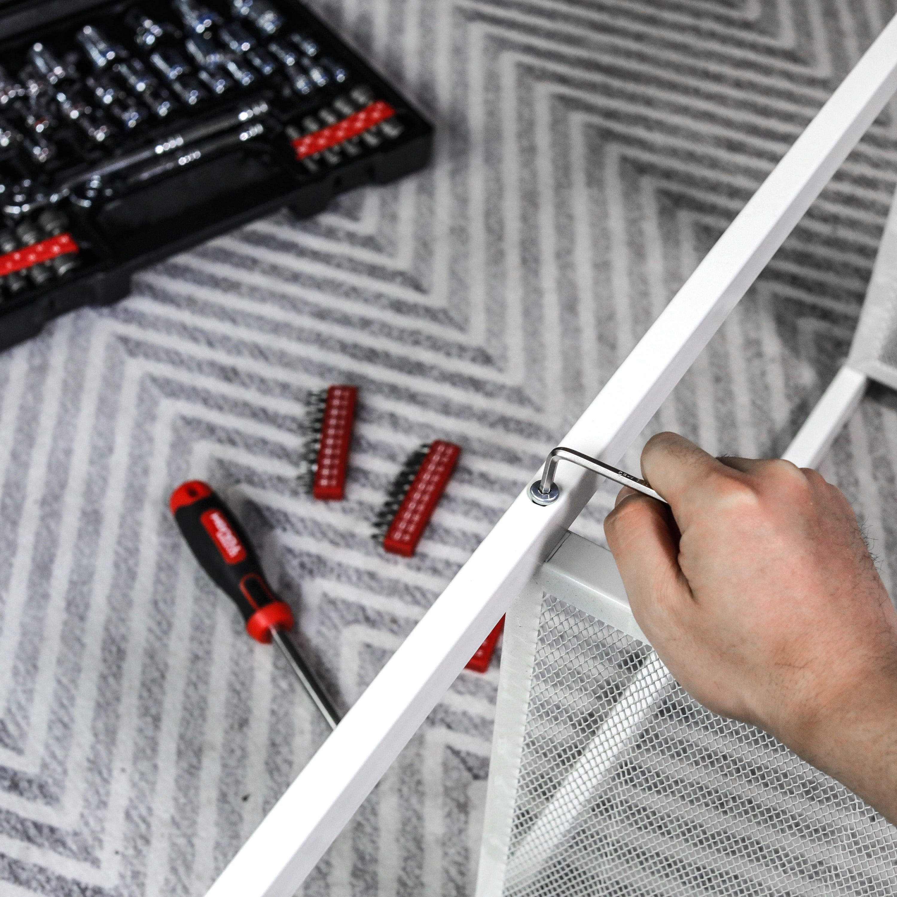 Hyper Tough 144-Piece 1/4, 3/8 and 1/2-inch Drive Mechanics Tool Set, Chrome Finish