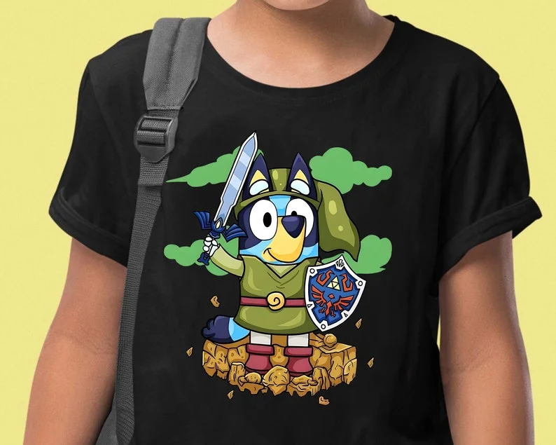 The Legend Of Zelda Bluey Shirt, Bluey Family Matching Shirt, Bluey Birthday Shirt, Funny Bingo Bluey Shirt, Muffin Heeler Shirt.
