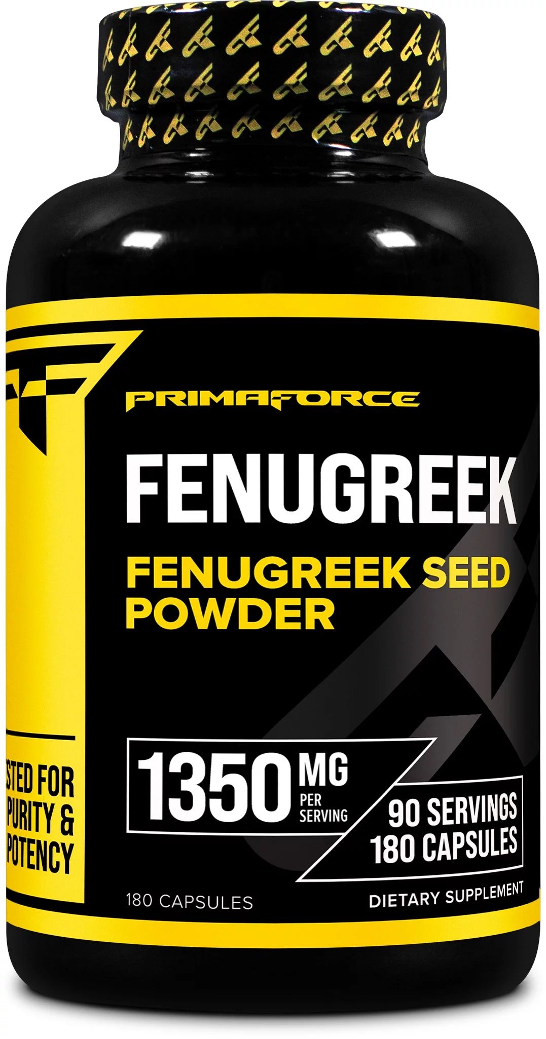 PrimaForce Fenugreek Seed 180 Capsules (1350mg Per Serving) | Premium Herbal Supplement for Men and Women - Non-GMO, Gluten Free