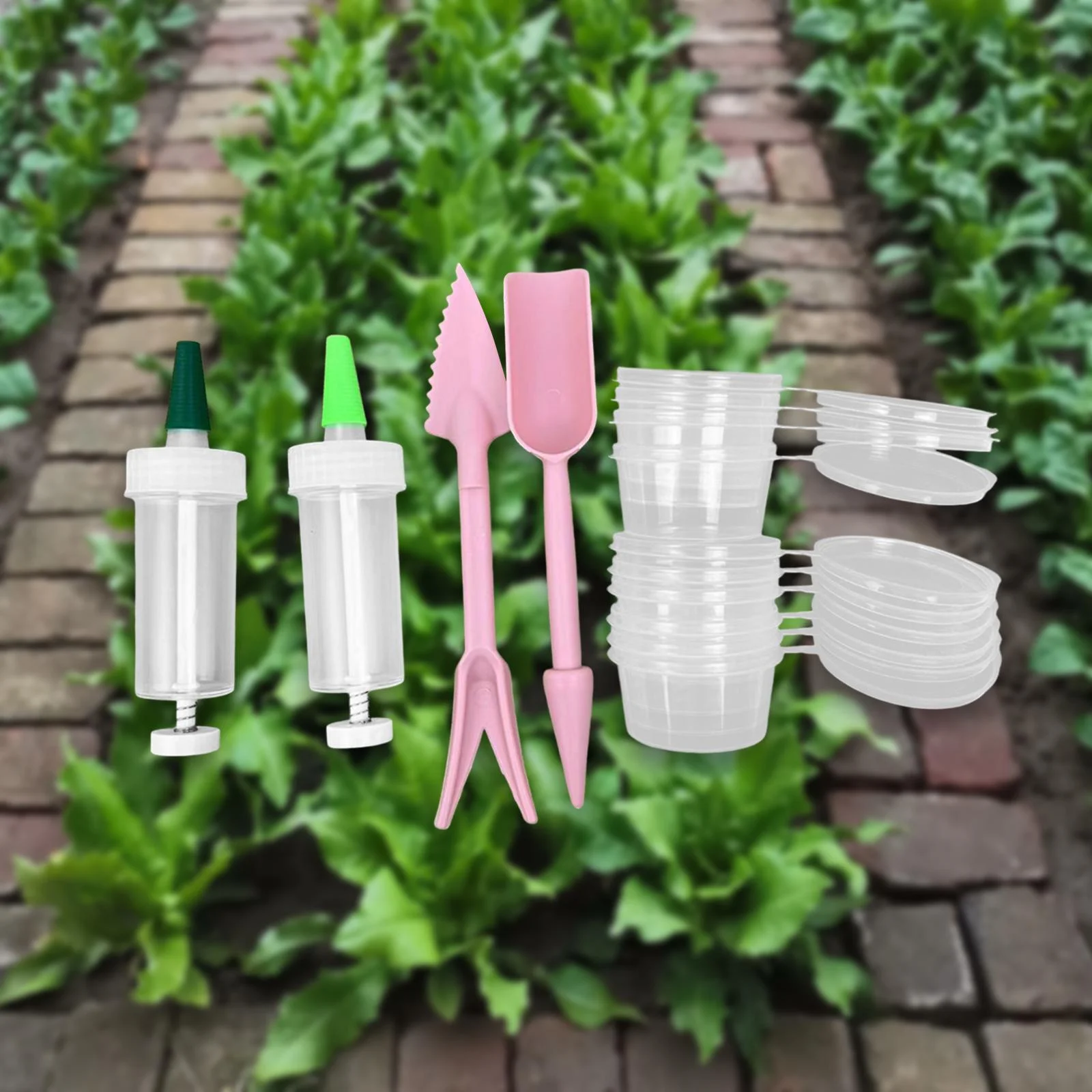 kesoto Manual Seed Planter Hand Seeder Spreader Patio Farm Mini Sowing Seed Dispenser Sower for Planting Grass Carrot Lettuce Potato With 10 Boxes