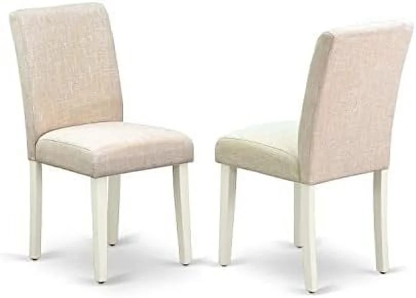 HYHBIBOOM ABP0T15 Parson Dining Baby Blue Fabric Upholstered Chairs    Linen White