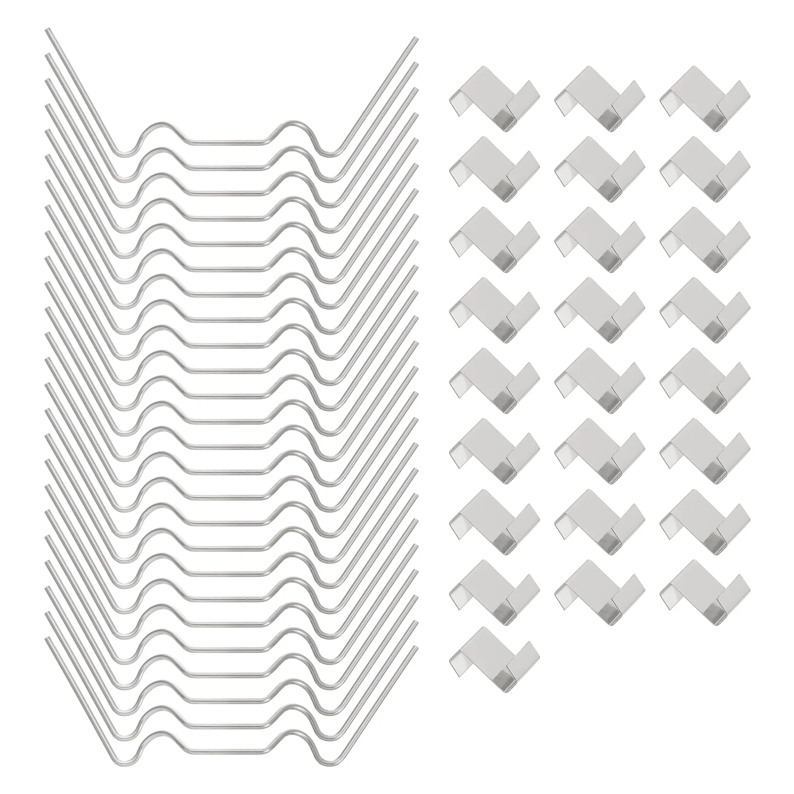 50pack Greenhouse Repair Kit, Includes 25pack 75mm W Type and 25pack Z Type Panel Fixing Clips