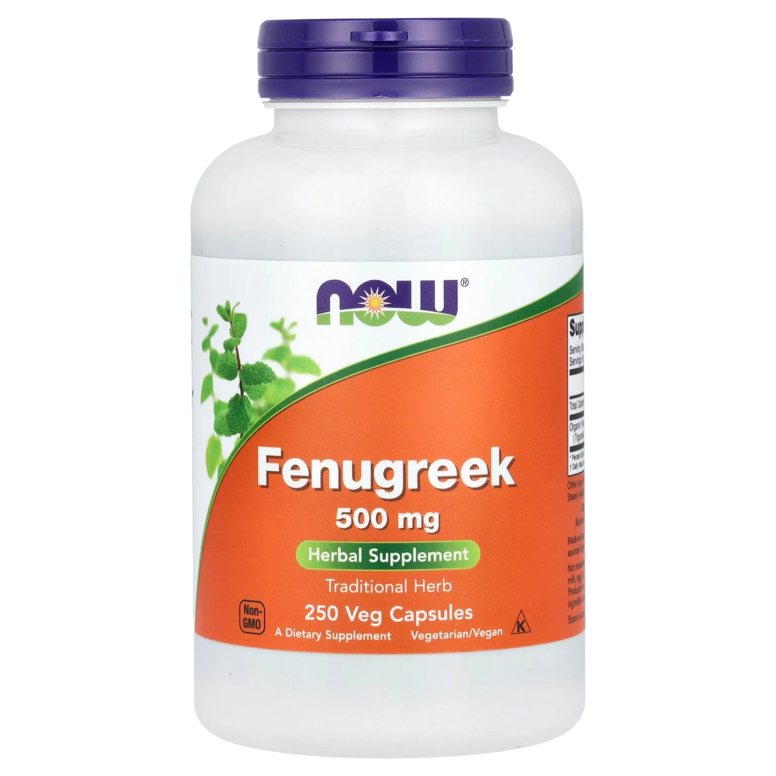 NOW Foods - Fenugreek 500 mg. - 250 Vegetable Capsule(s)