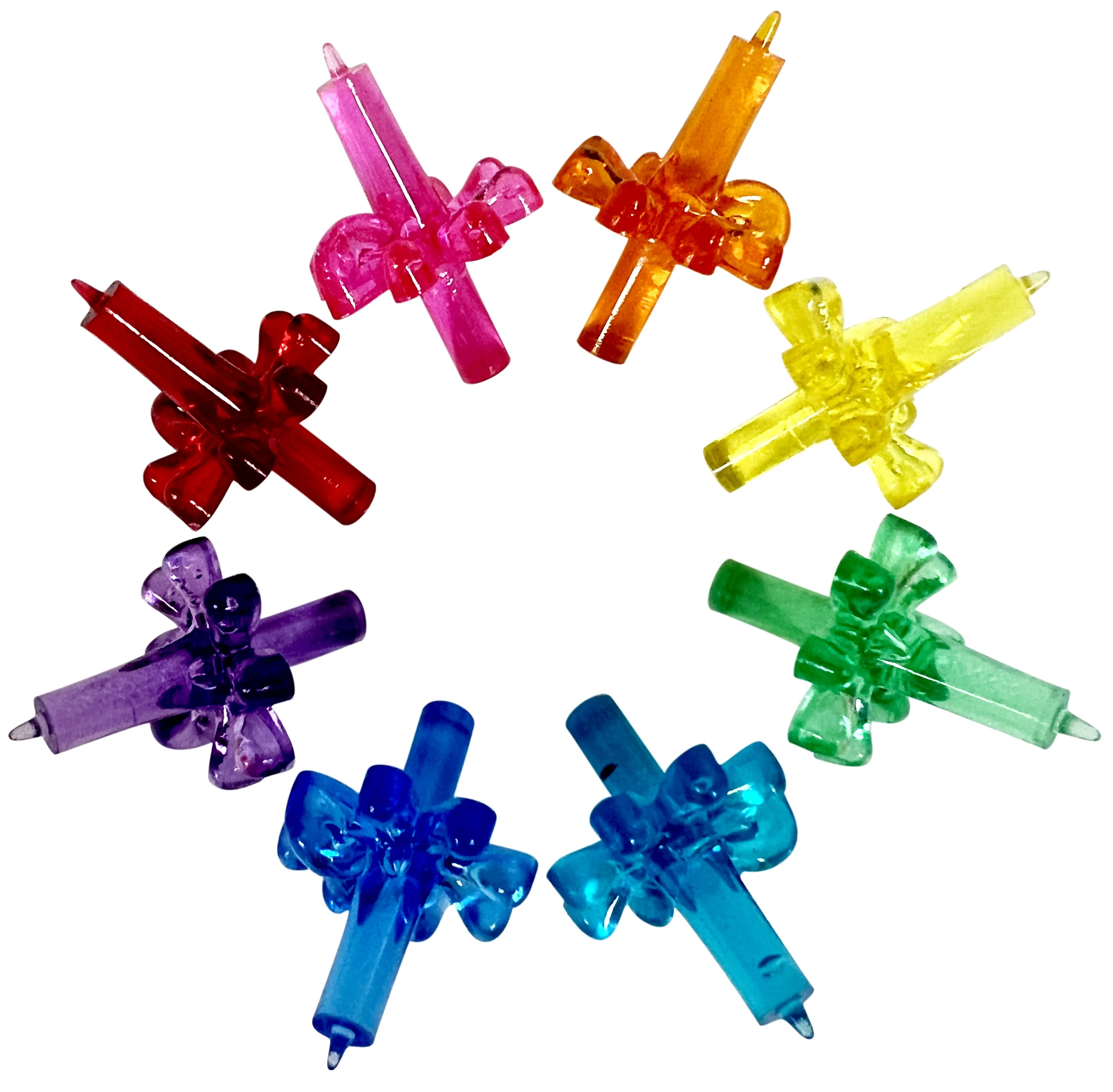 National Artcraft® Candle Blossom-Style Ceramic Christmas Tree Lights - ASSORTED COLORS (90 Pcs)